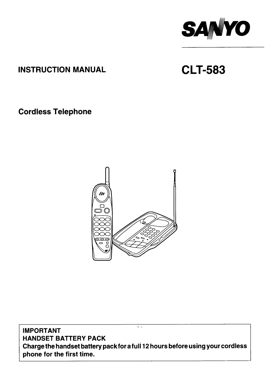 Sanyo CLT-583 Instruction Manual