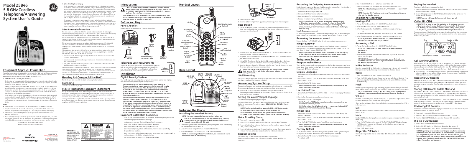 Technicolor - Thomson 25846 User Manual