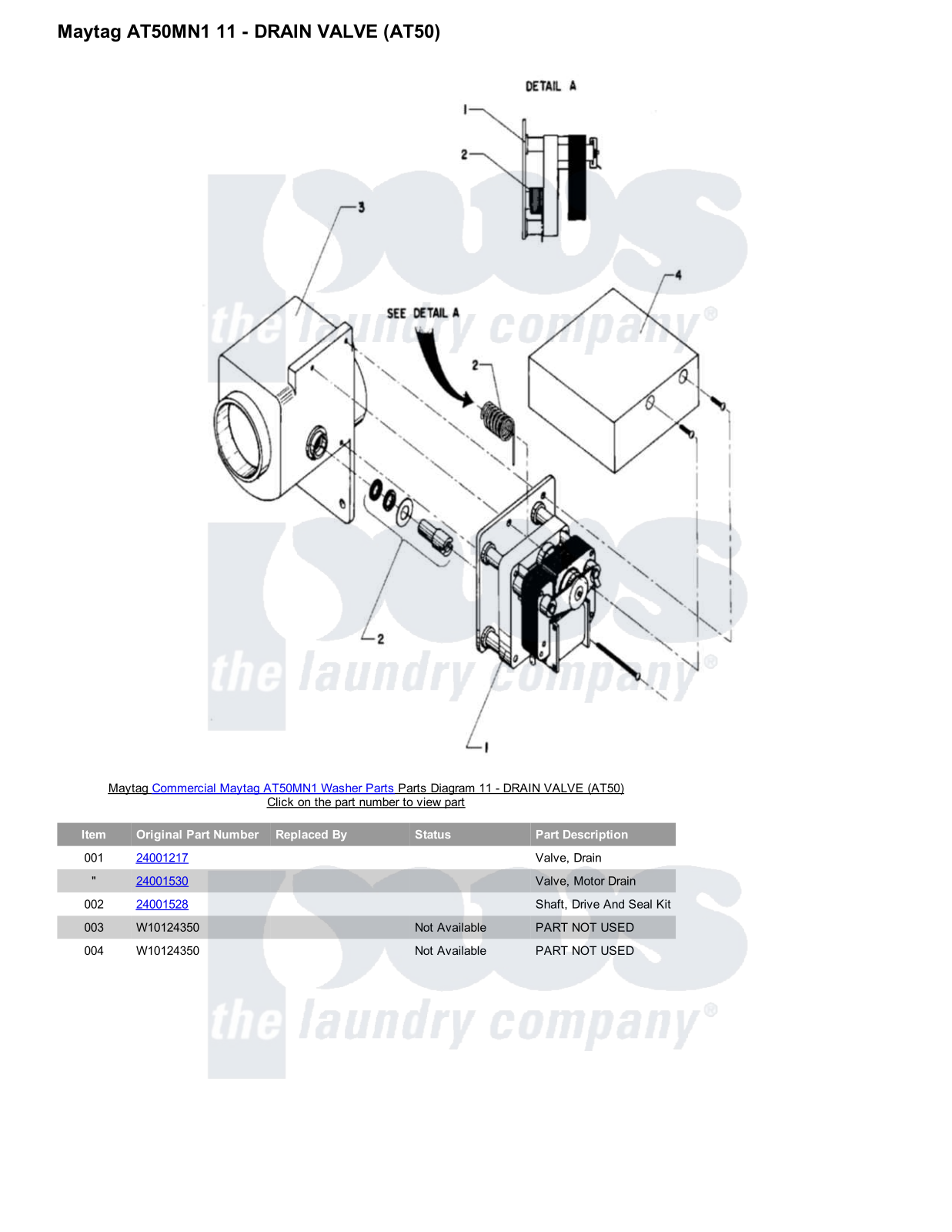 Maytag AT50MN1 Parts Diagram