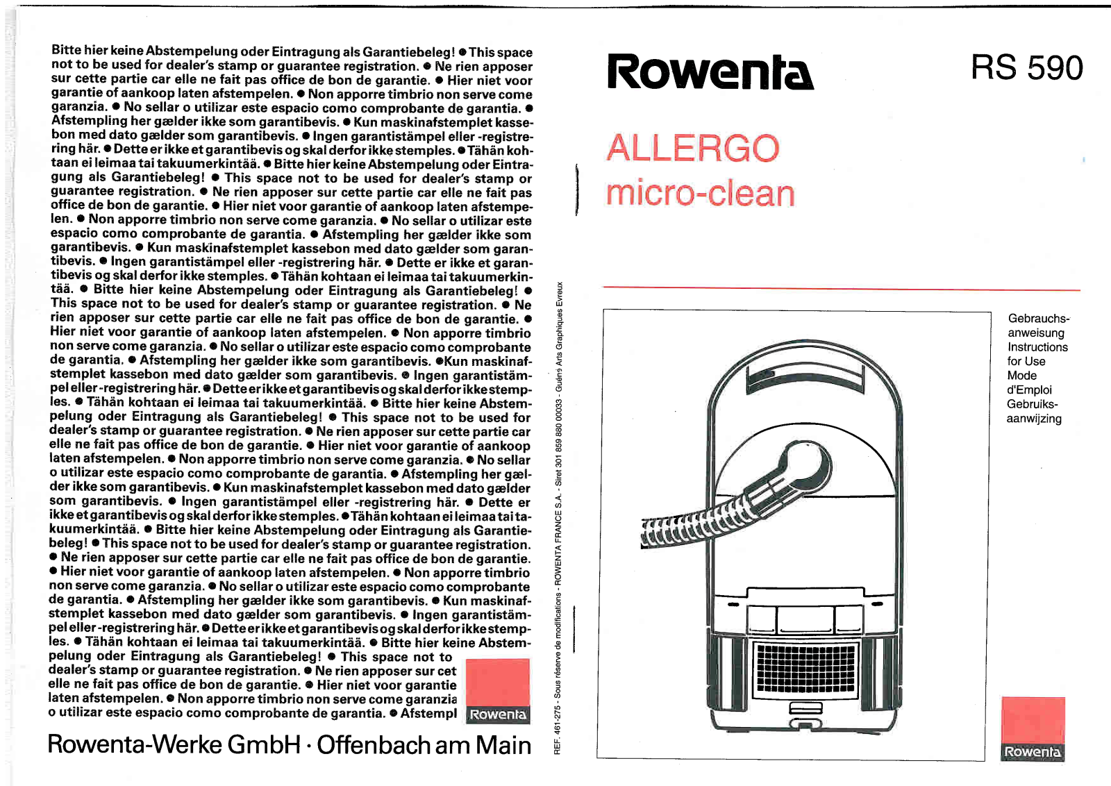 Rowenta ES 4600 User Manual