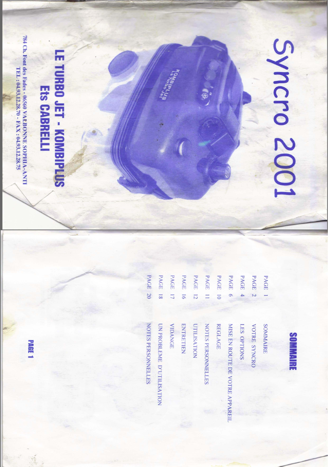 CABRELLI SYNCRO 2001 User Manual - ManualMachine.com