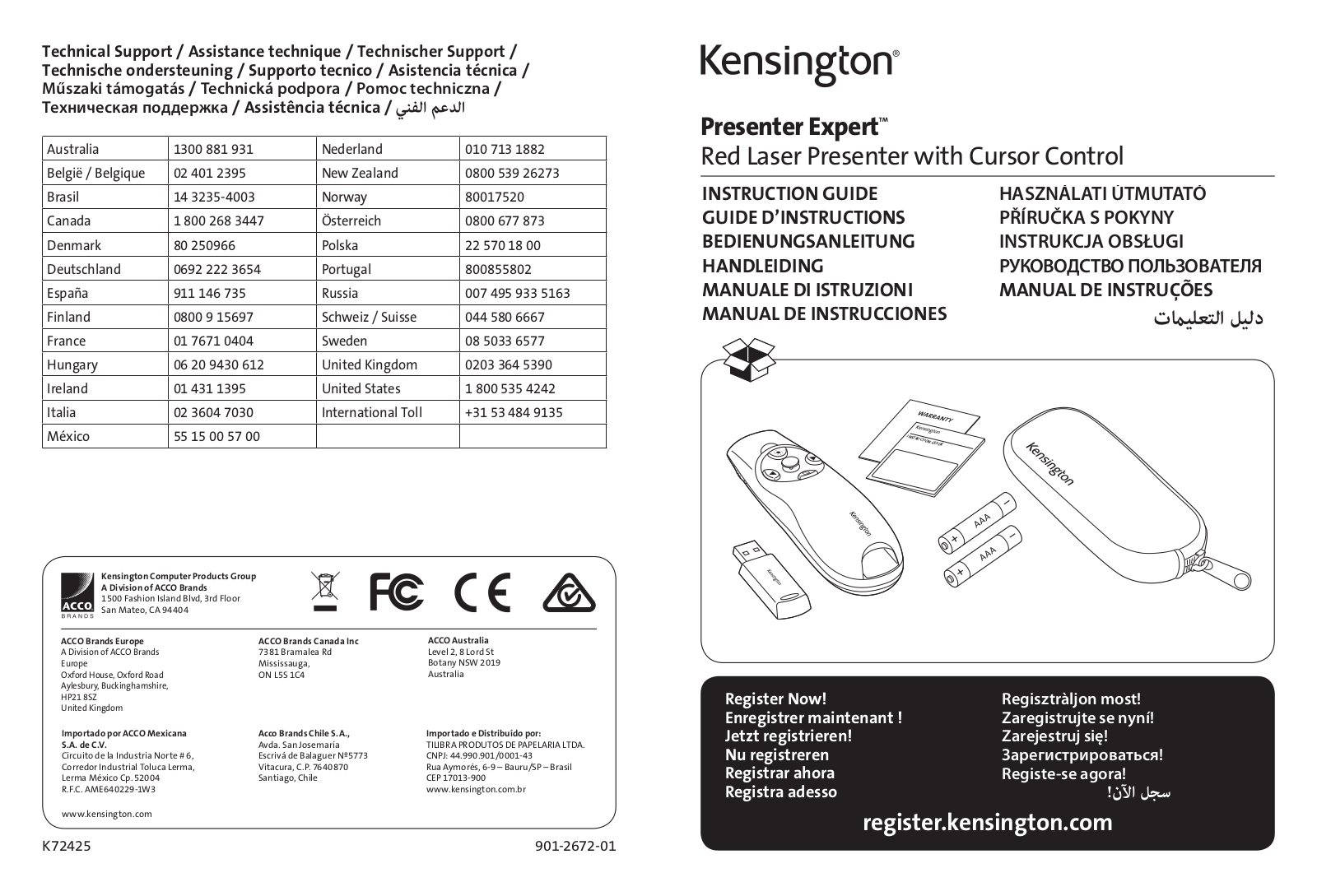 Kensington 72425 User Manual