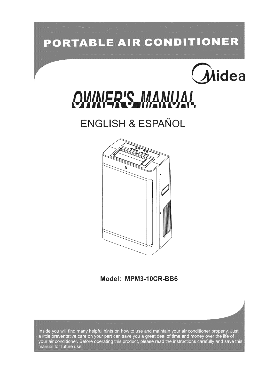 Midea MPM3-10CR-BB6 Owner’s Manual