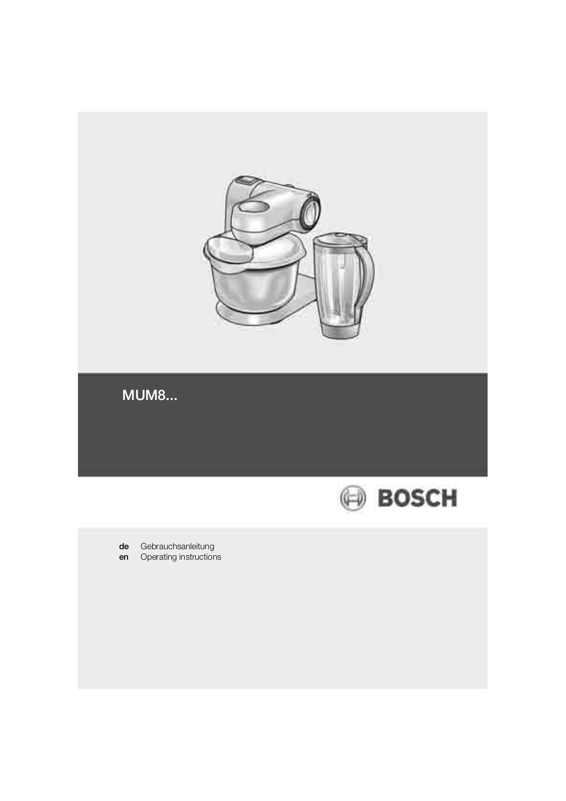 Bosch MUM8 User Manual