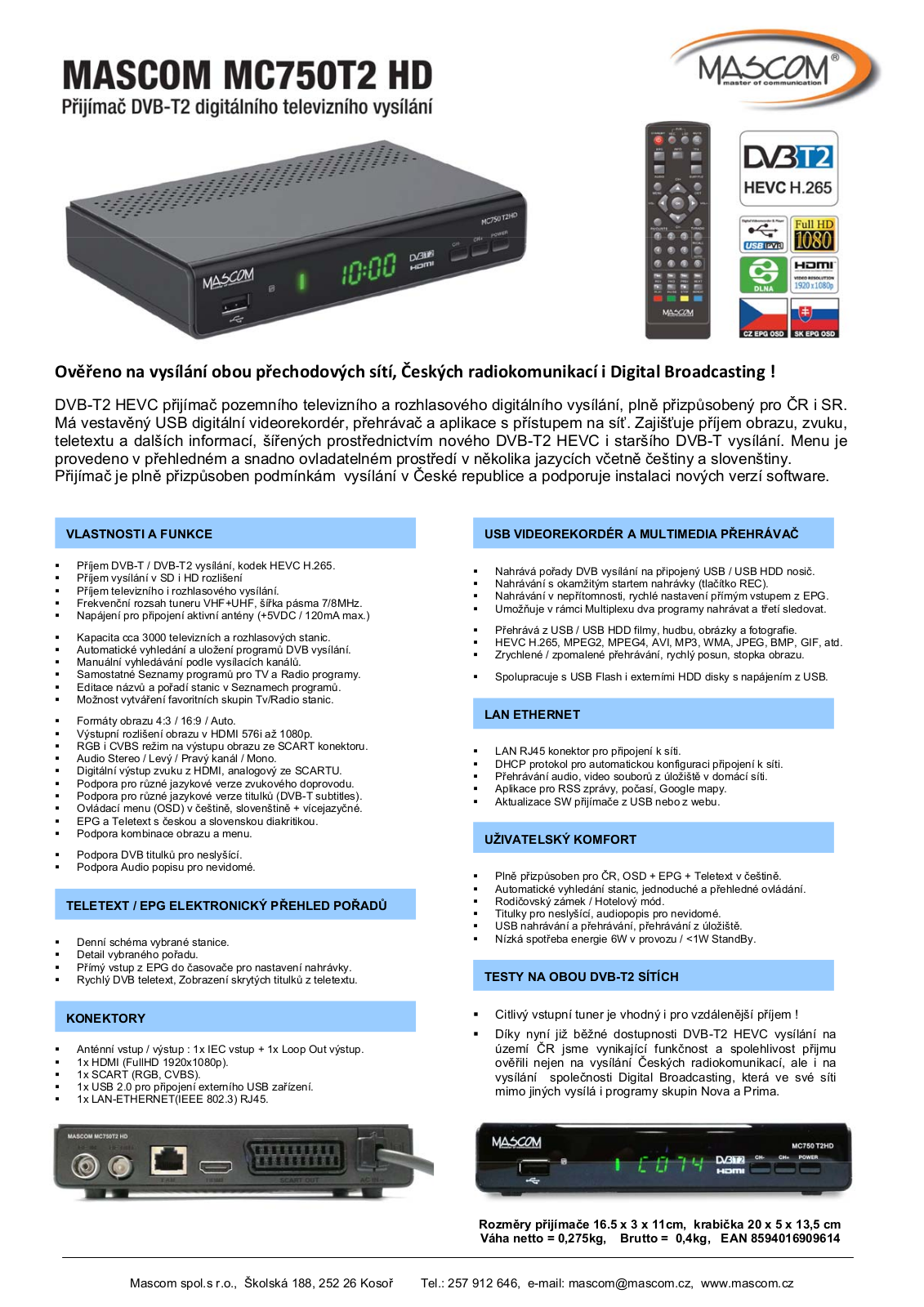 Mascom MC750T2 HD User Manual - ManualMachine.com