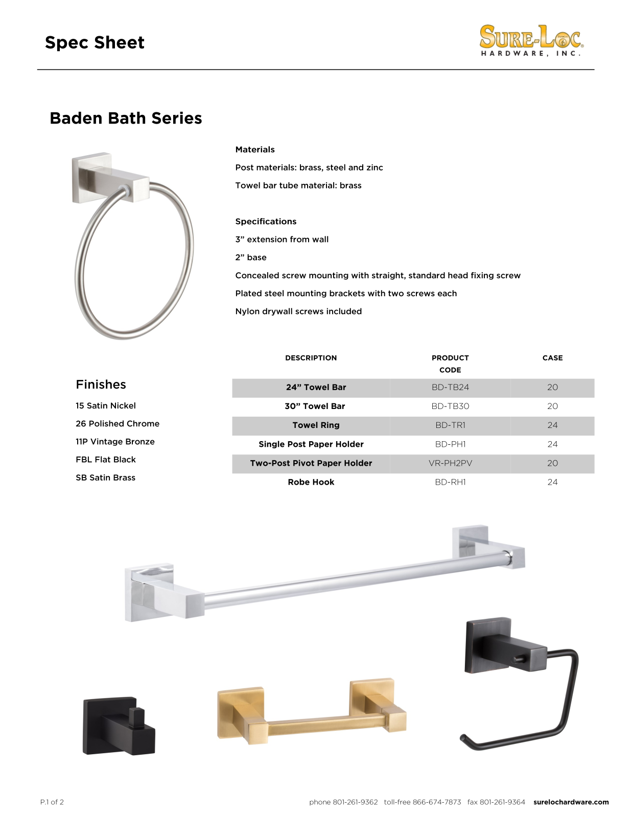 Sure-Loc Hardware SLOC1065 Specifications - ManualMachine.com