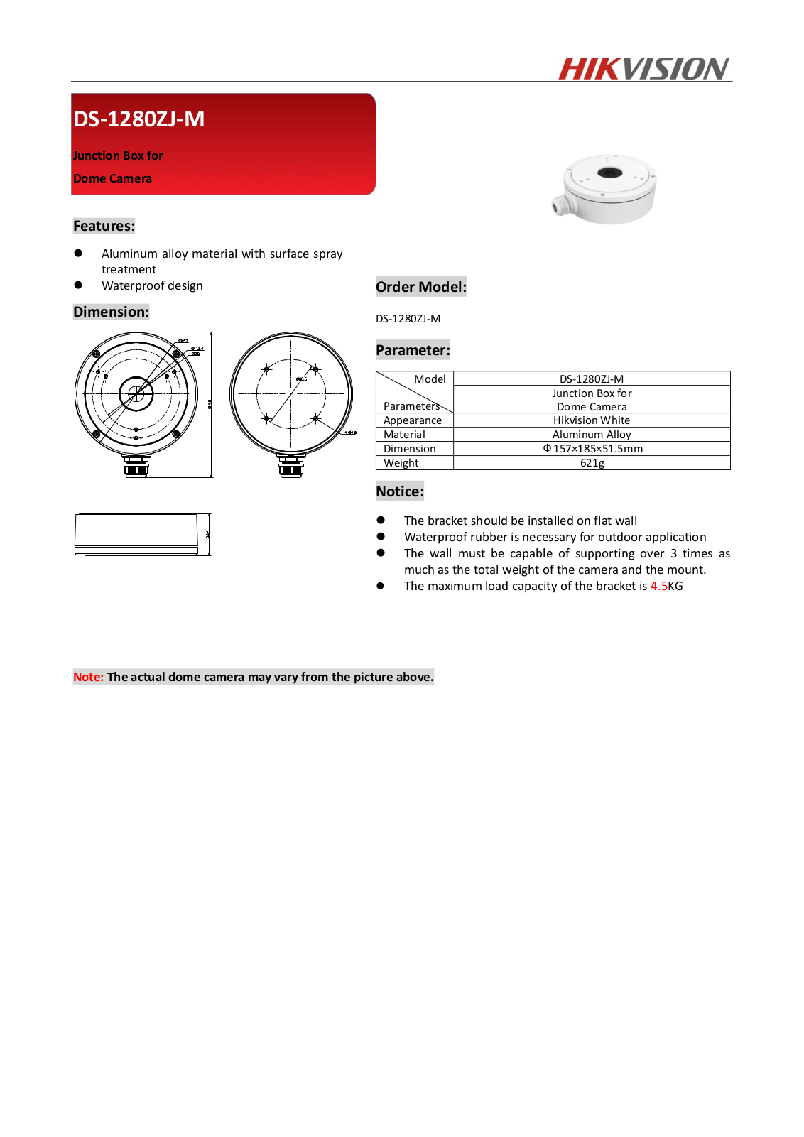 Hikvision DS-1280ZJ-M User Manual