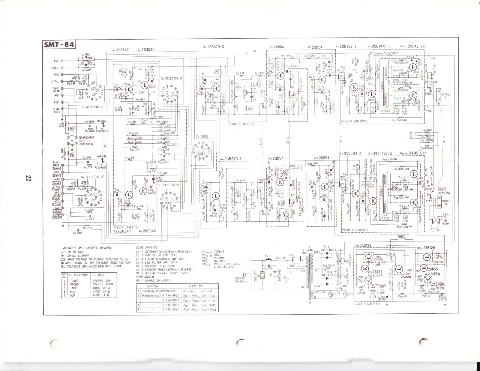 Pioneer SMT-84 Schematic