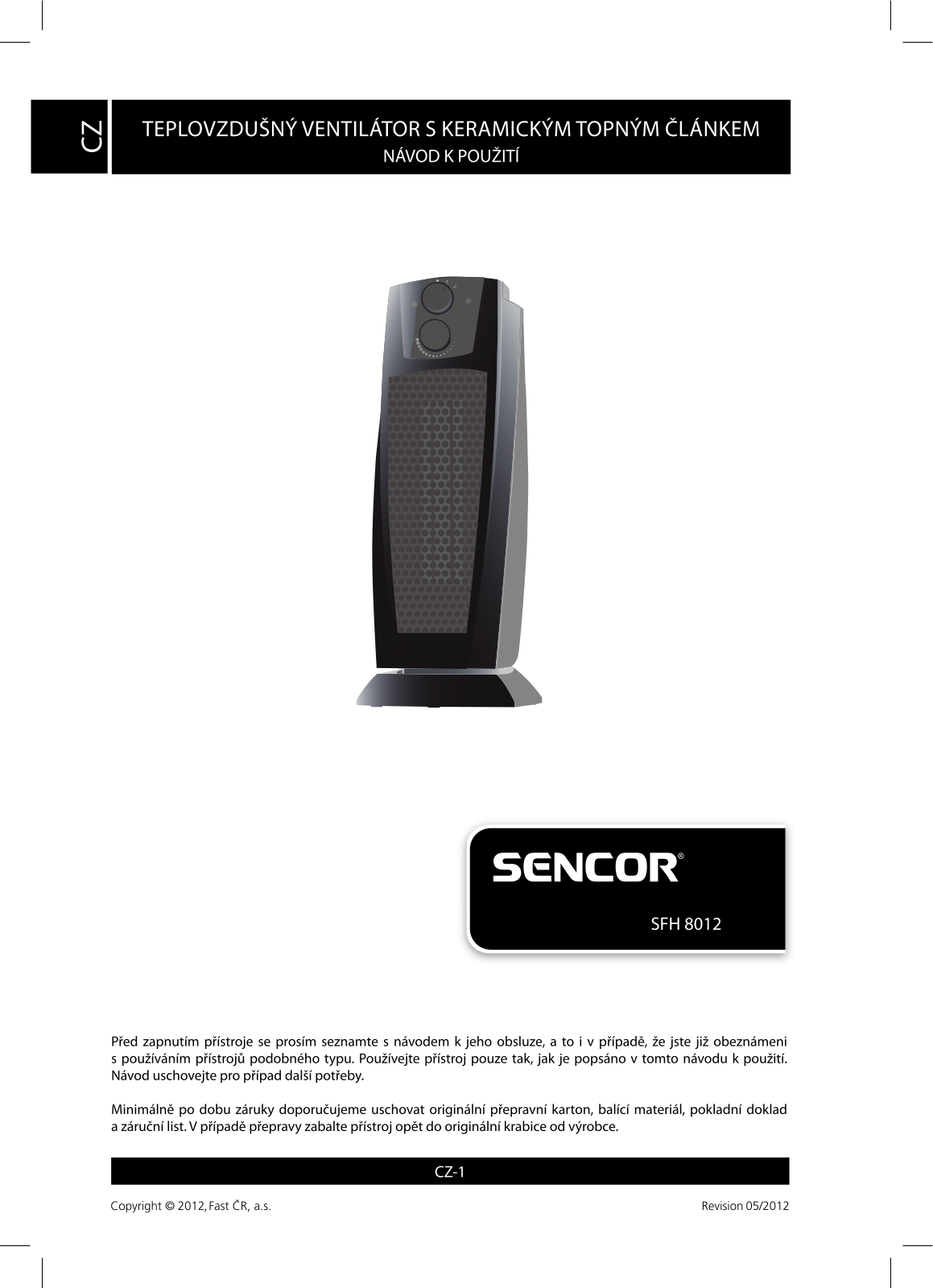 Sencor SFH 8012 User Manual