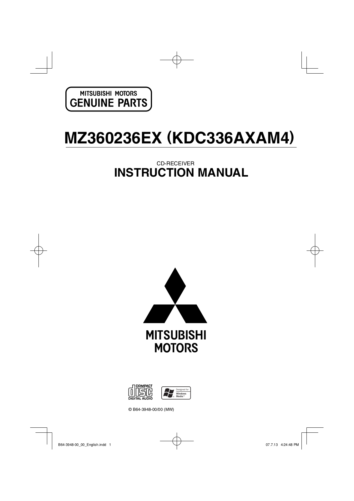 Mitsubishi MZ360236EX User Manual