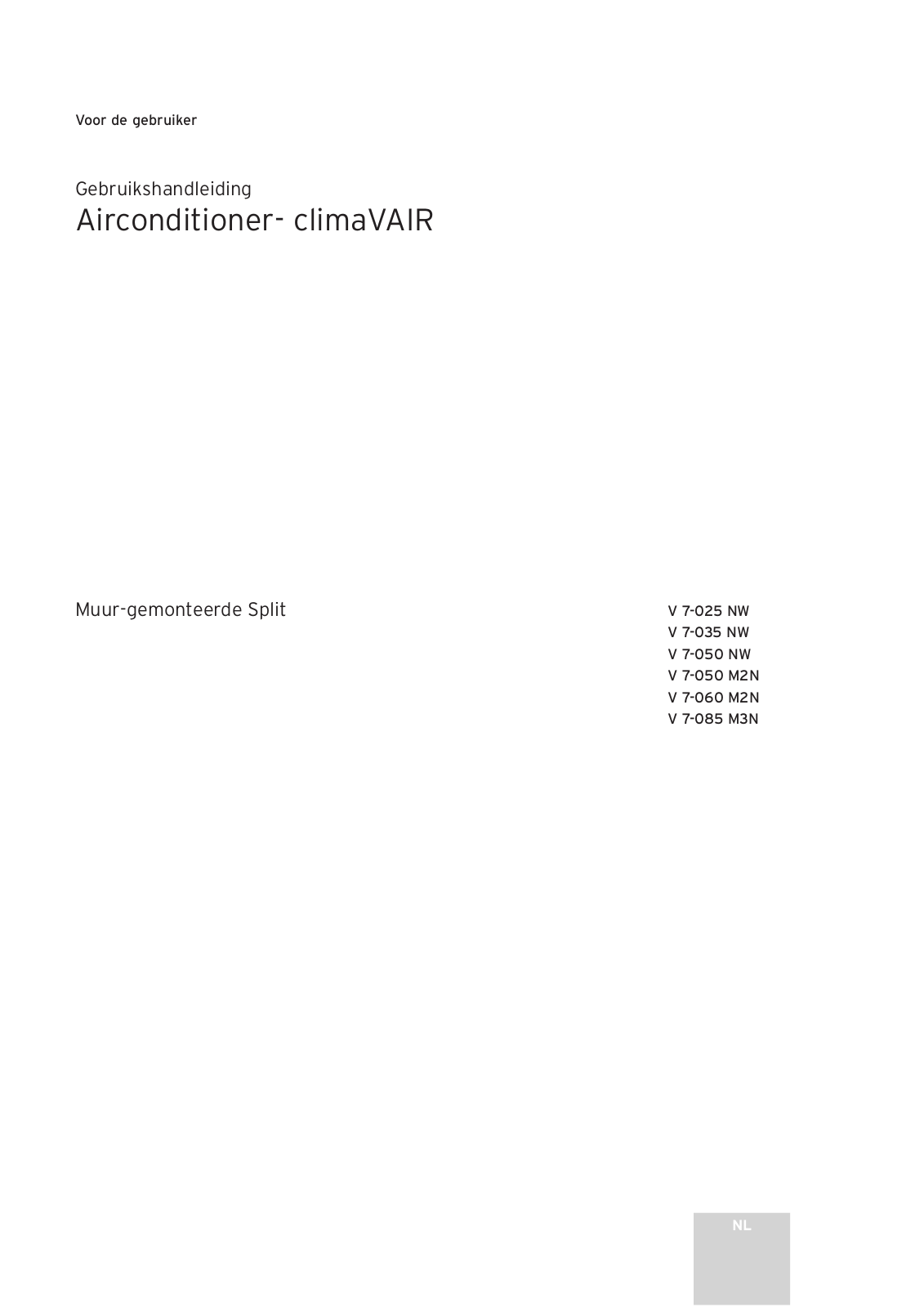 Vaillant V 7-060 M2N User Manual