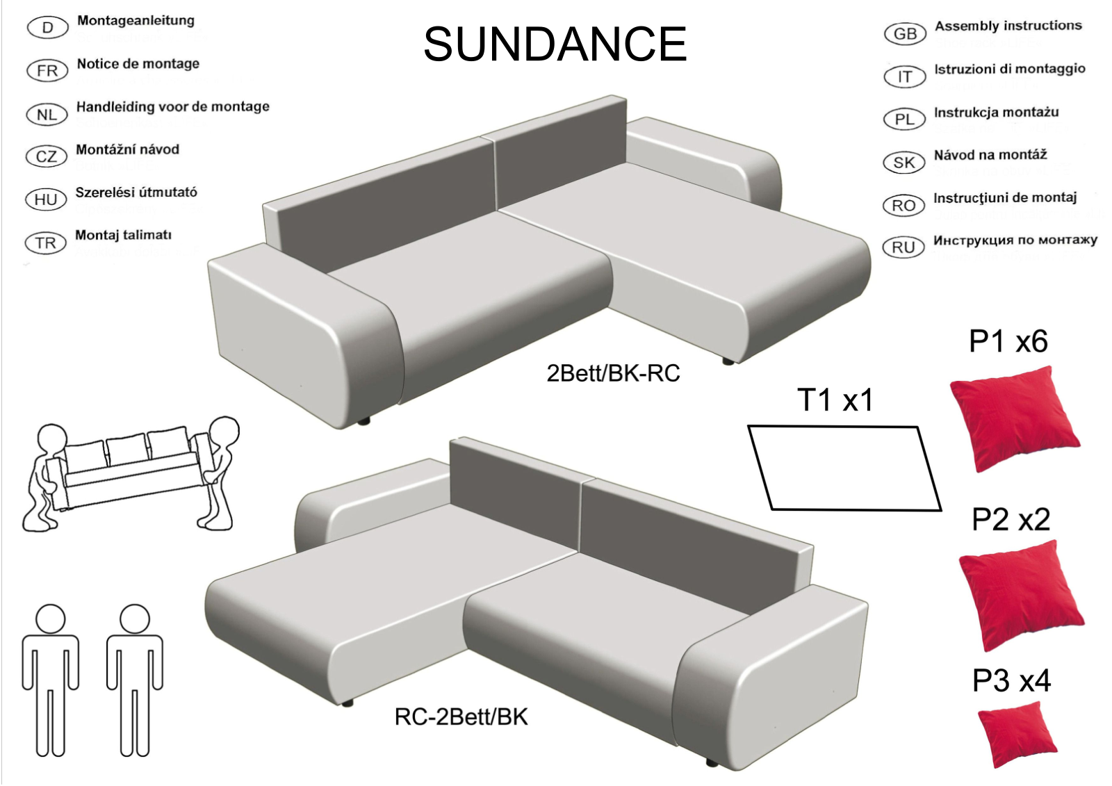 Home affaire Sundance Assembly instructions