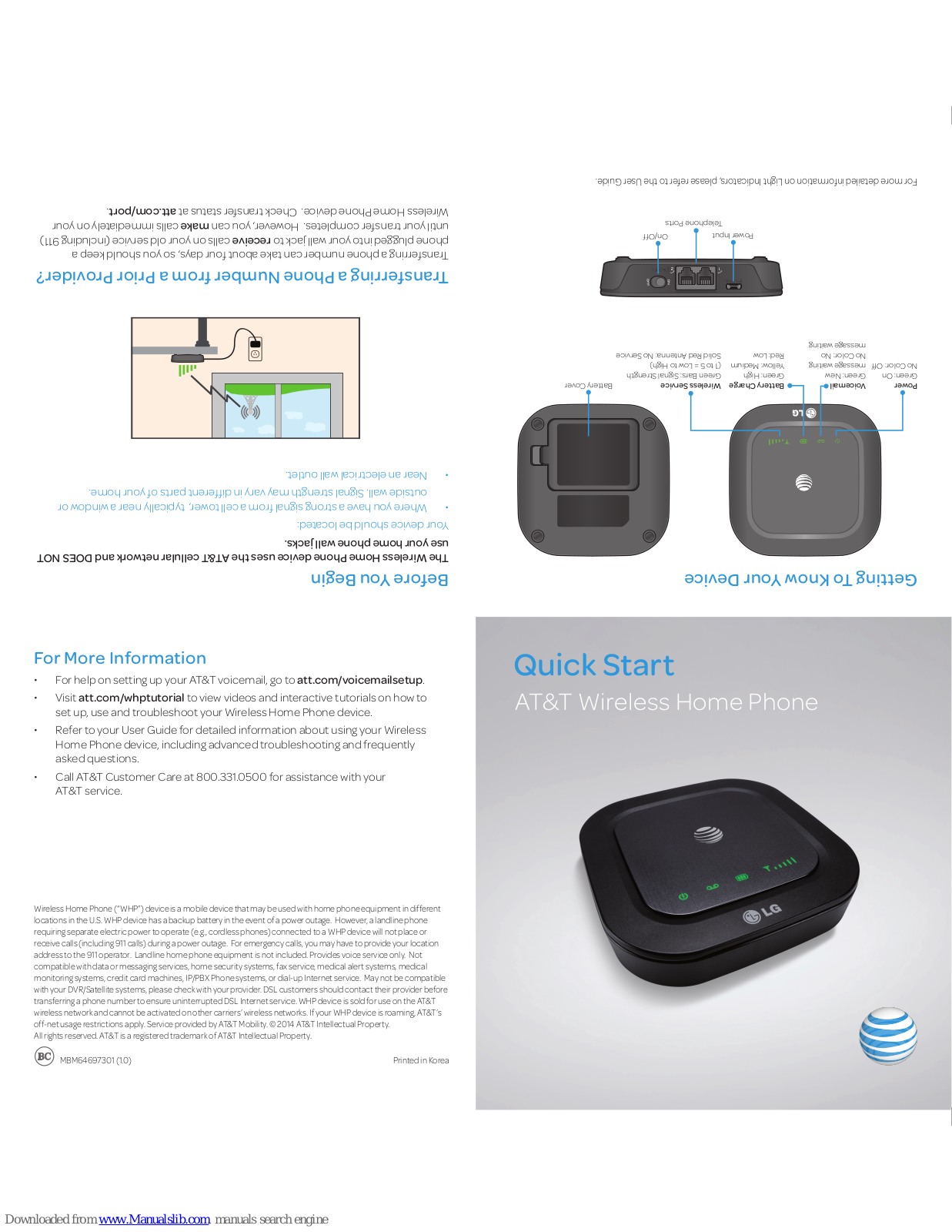 AT&T AF300 Quick Start Manual