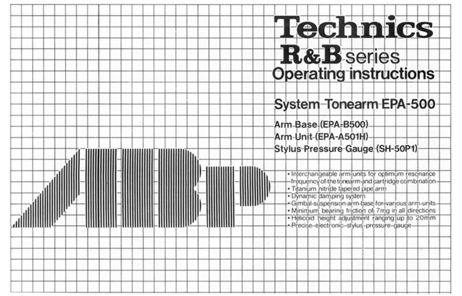 Technics EPA-500 Owners manual