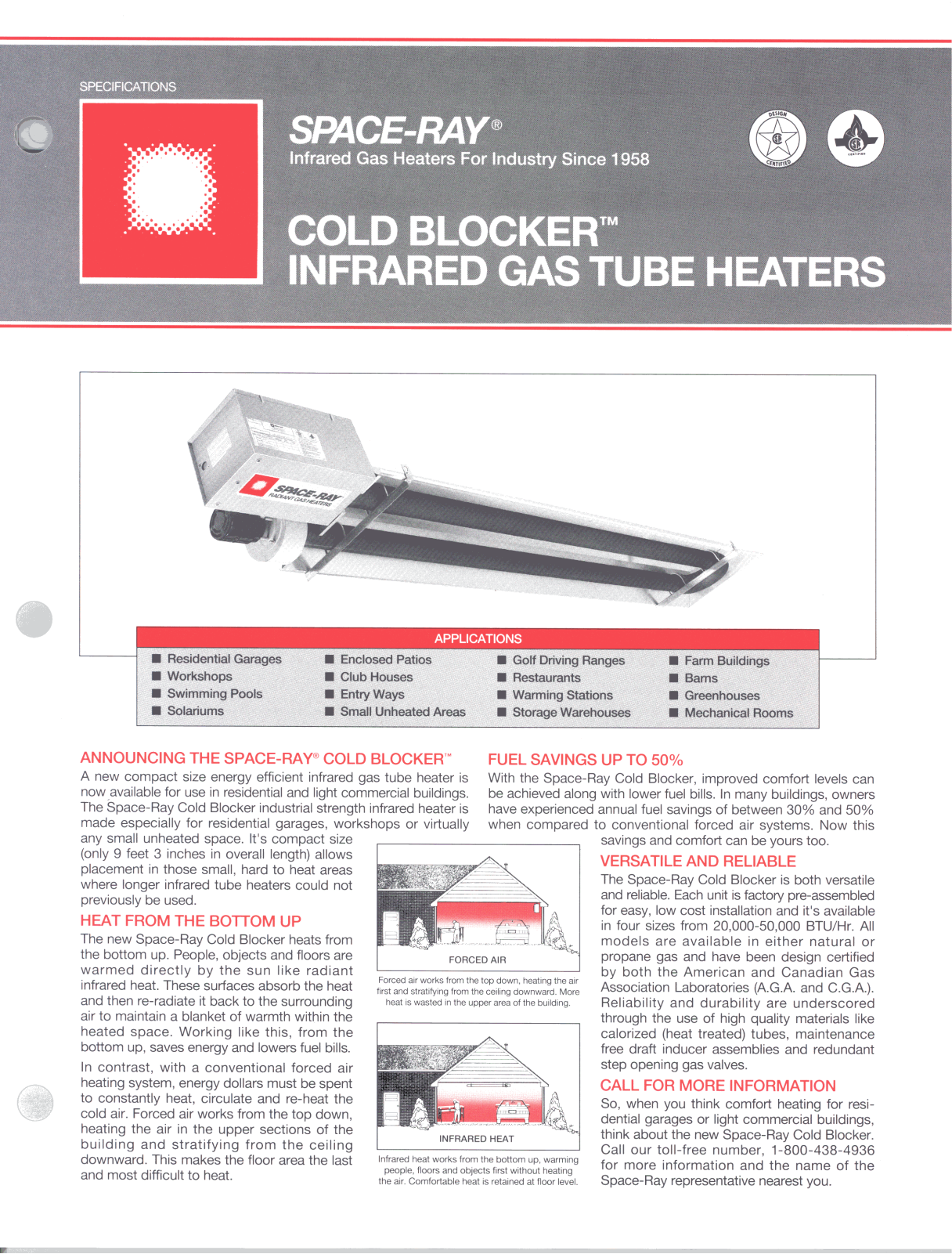 Gas-Fired Products Infrared Gas Tube Heaters User Manual