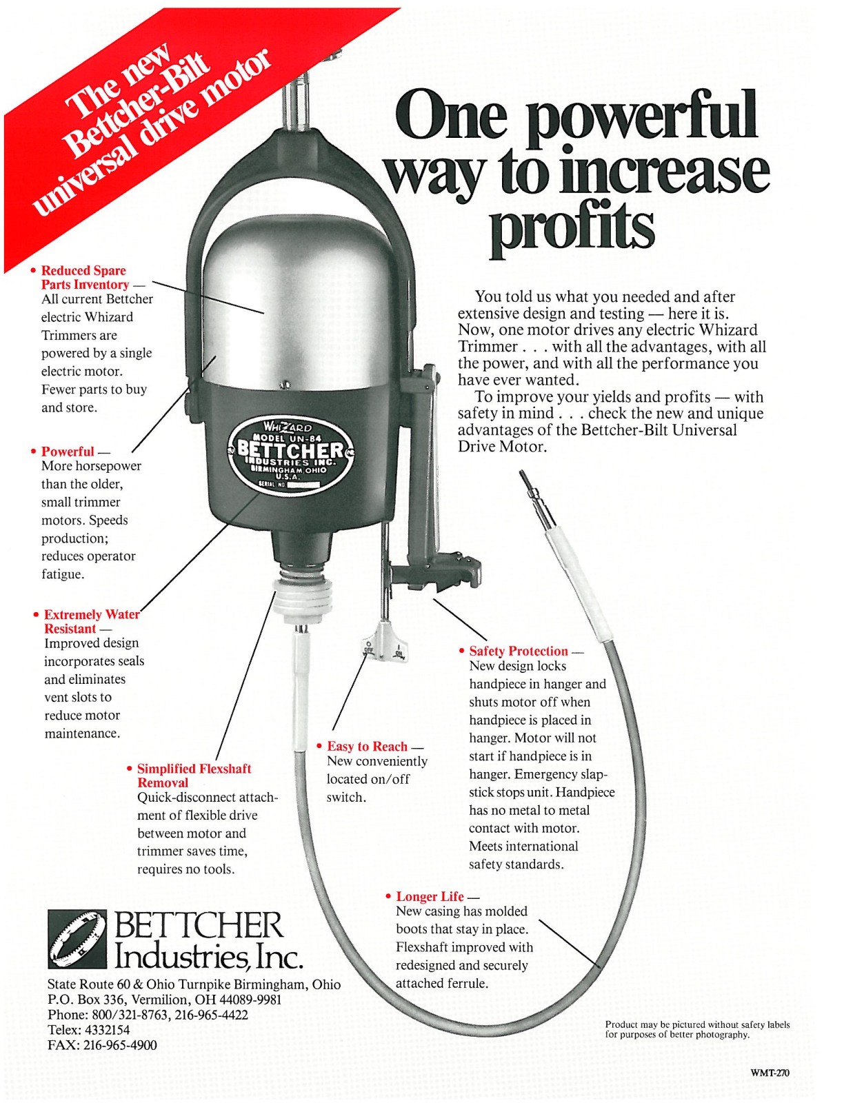 Bettcher UN-84 Specifications - ManualMachine.com