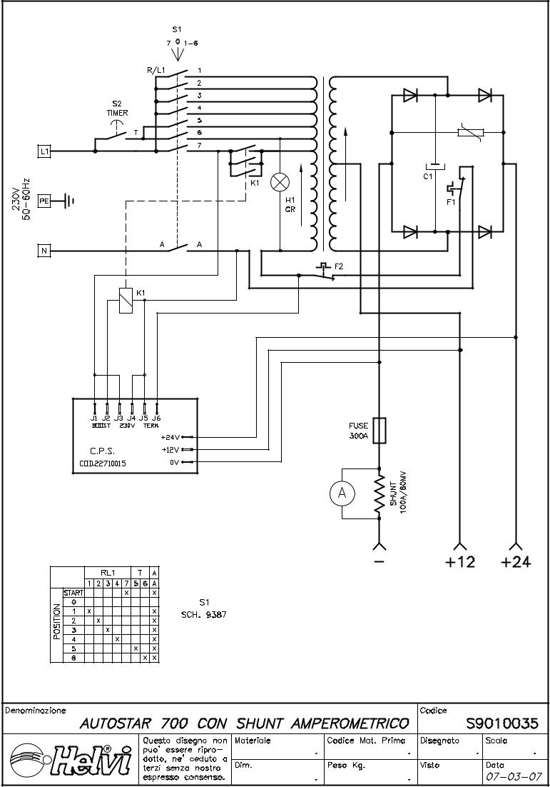 Helvi AUTOSTAR 700 SPARE PARTS LIST