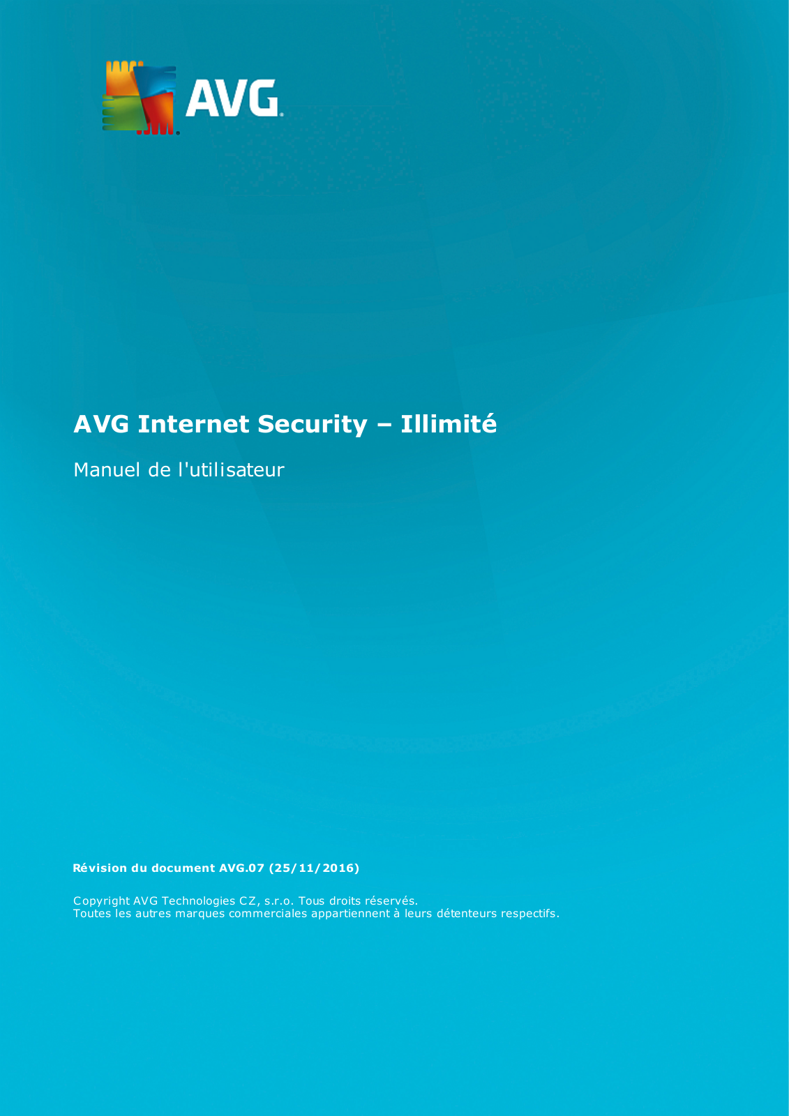 AVG Internet Security Illimité 2016 Instruction Manual