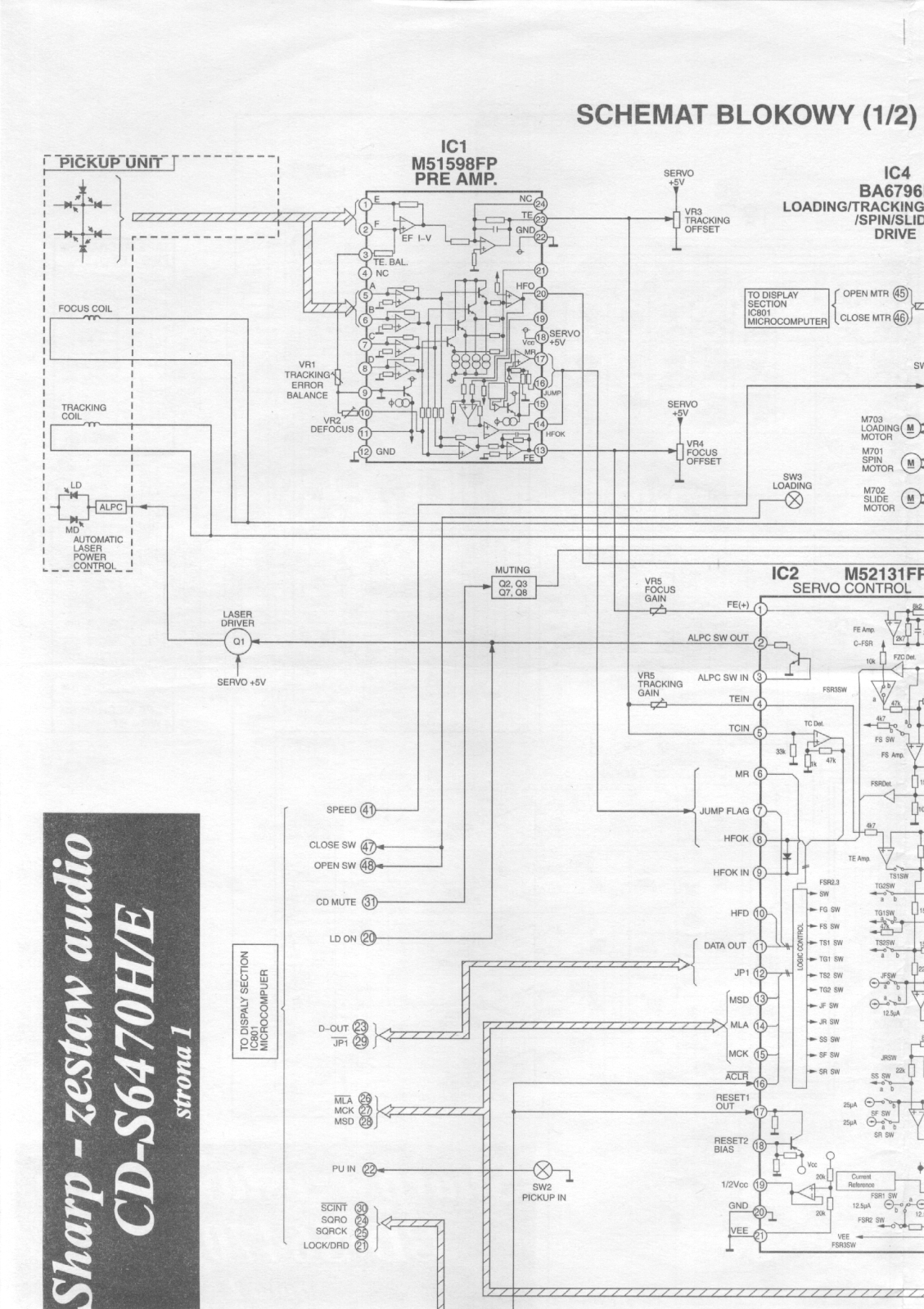 SHARP CD-S6470H Schematics