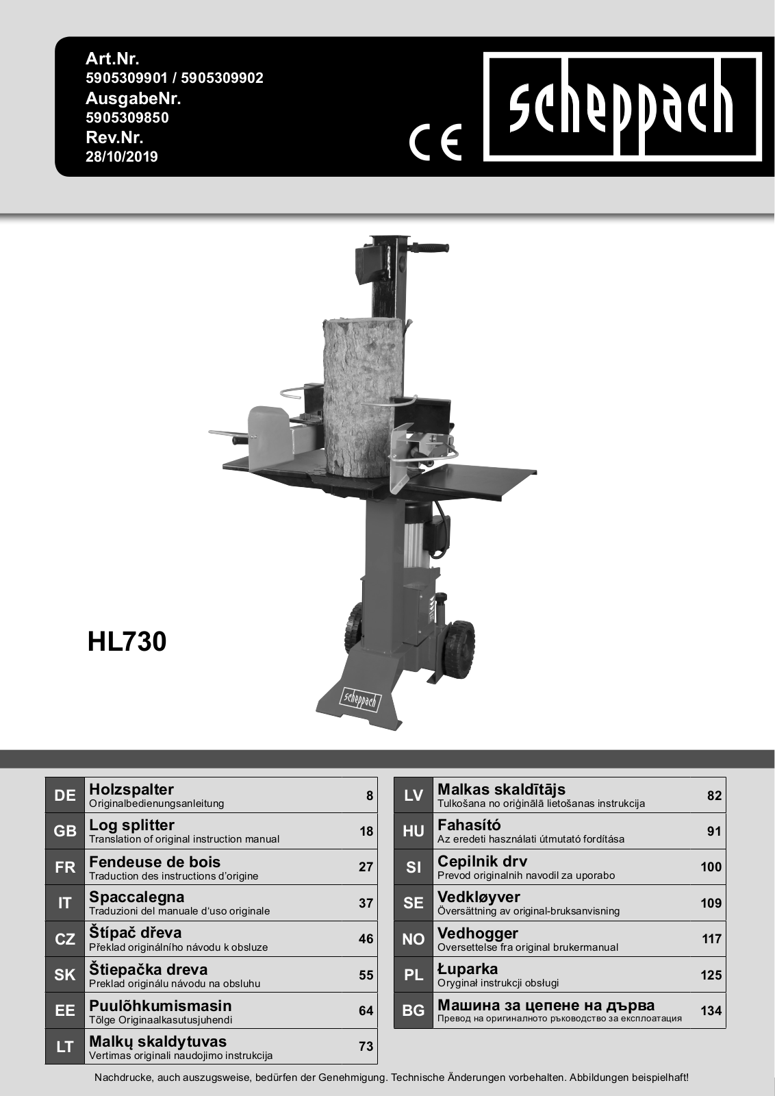 Scheppach HL 730 User Manual