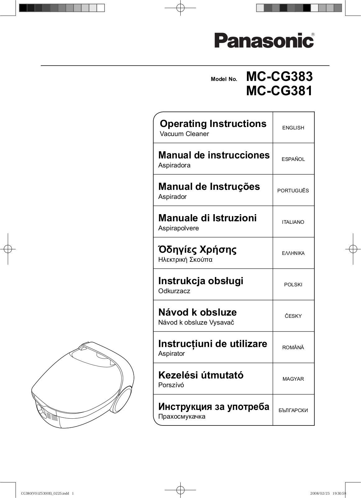 Panasonic Mccg381 User Manual