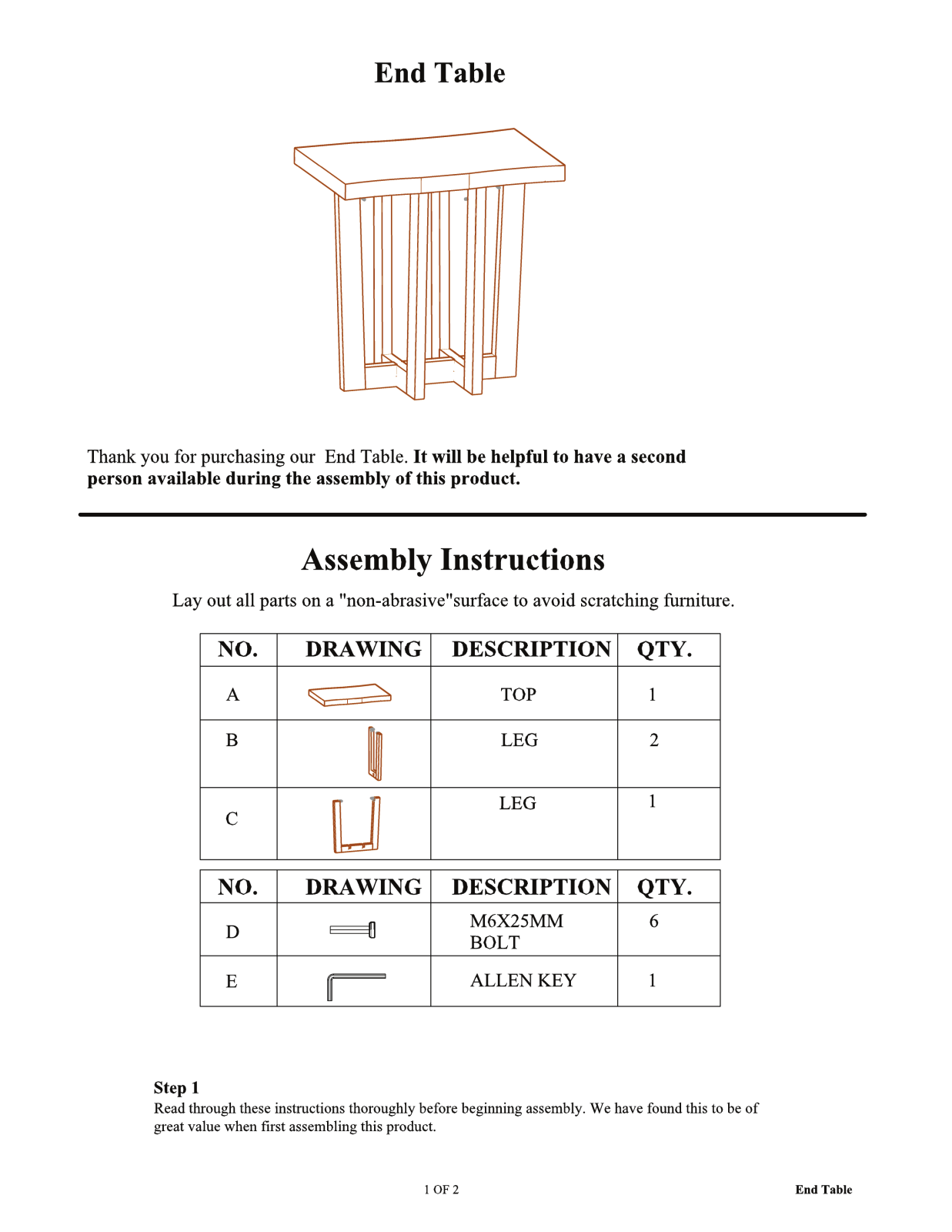Foundstone W007874306 Assembly Instructions - ManualMachine.com