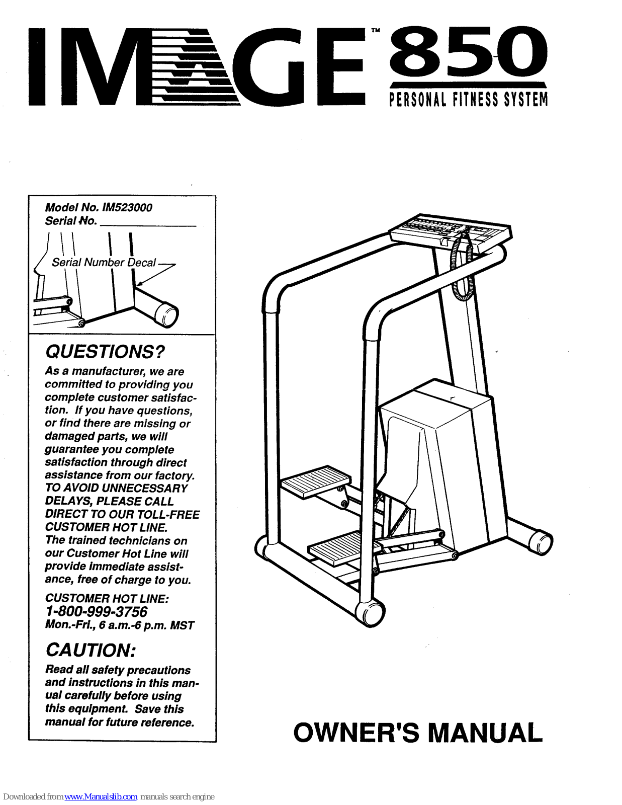 Image 850, IM523000 User Manual