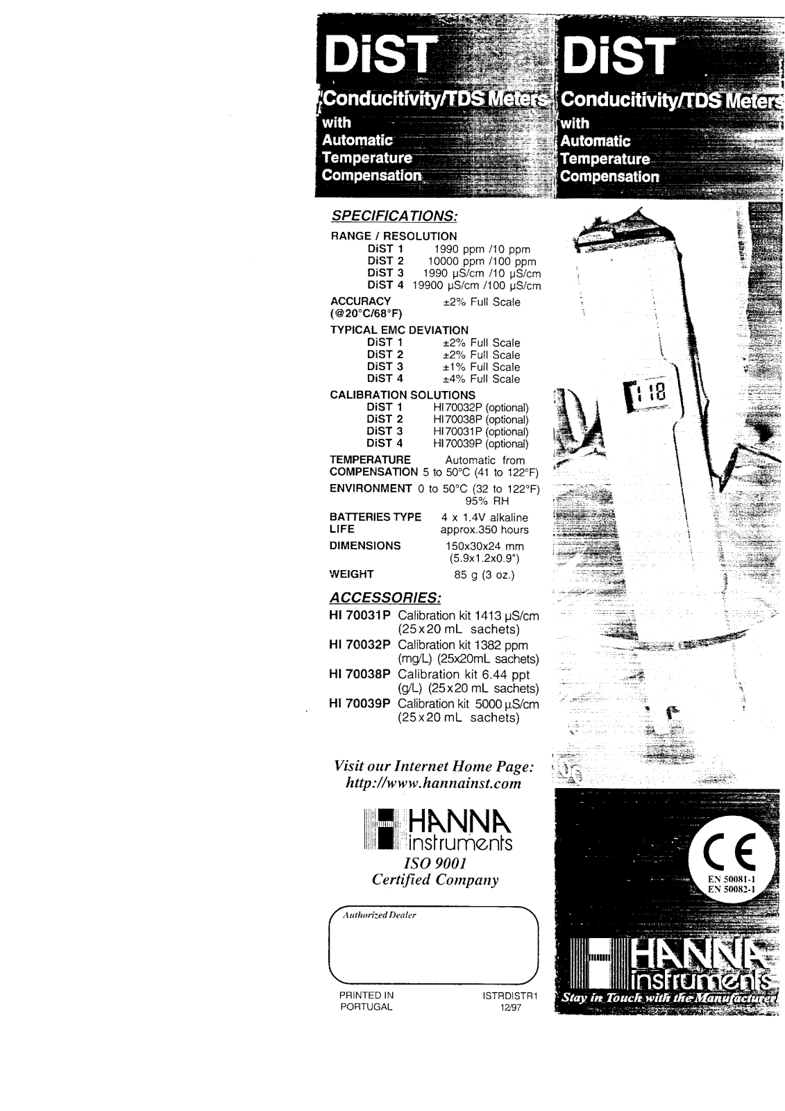 Hanna Instruments HI 98303 User guide