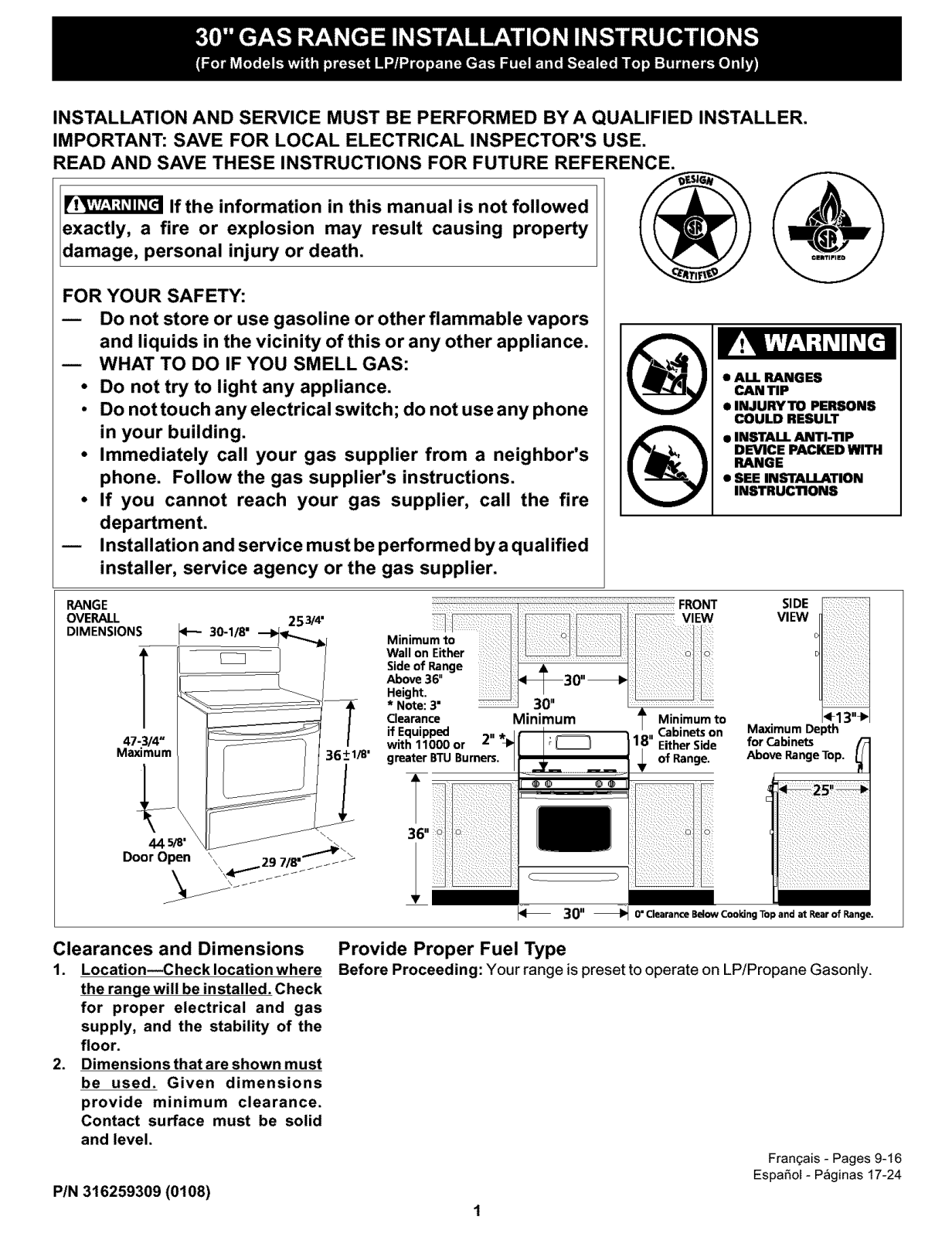 Frigidaire FLF337AUD, FLF337AWD Installation Guide - ManualMachine.com