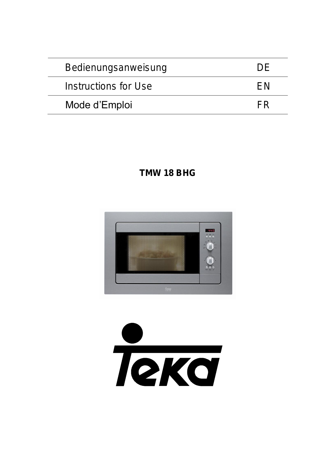 Teka TMW 18 BHG User Manual