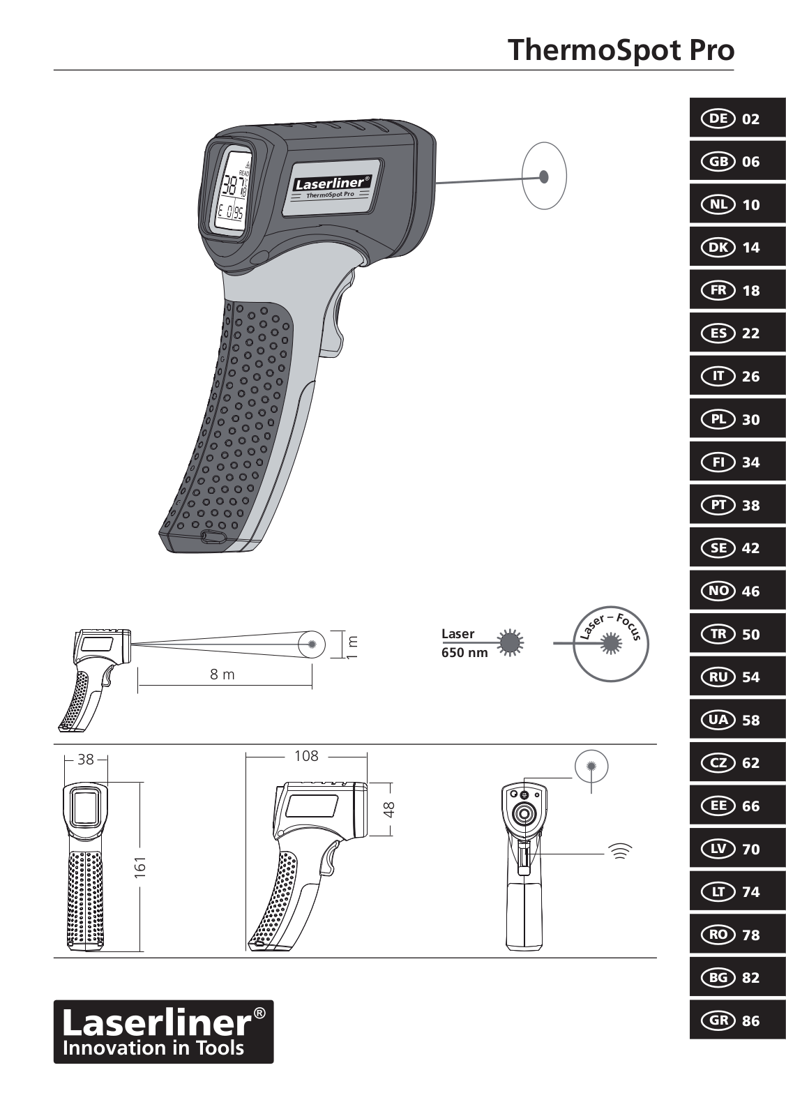 Laserliner ThermoSpot Pro User guide