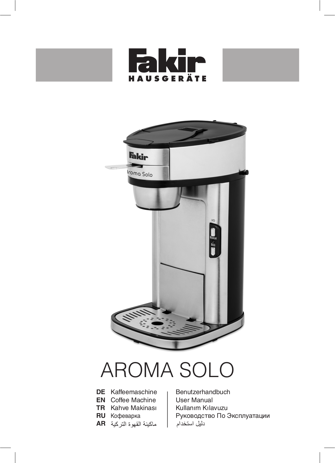 Fakir Staubsauger AROMA SOLO operation manual