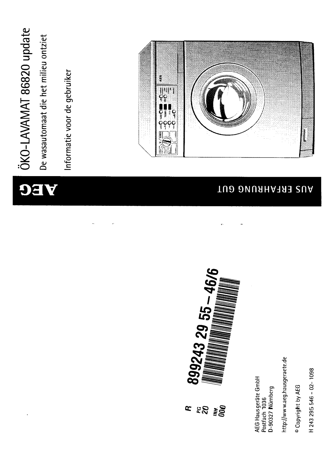 AEG LAVAMAT 86820 User Manual