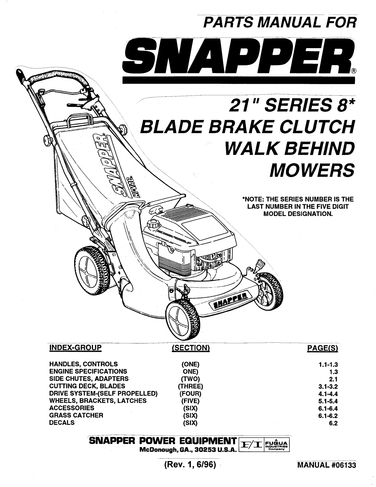 Snapper 21-8 User Manual