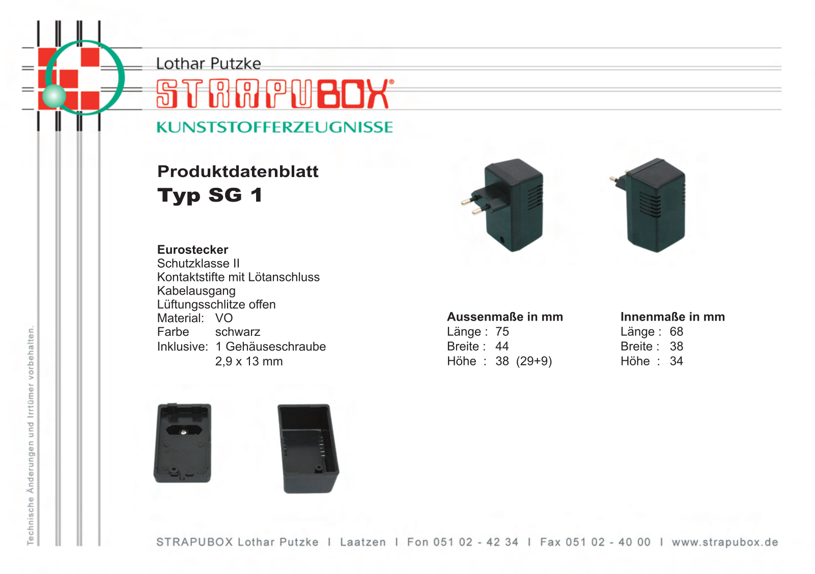 Datasheet SG 1 Specification - ManualMachine.com