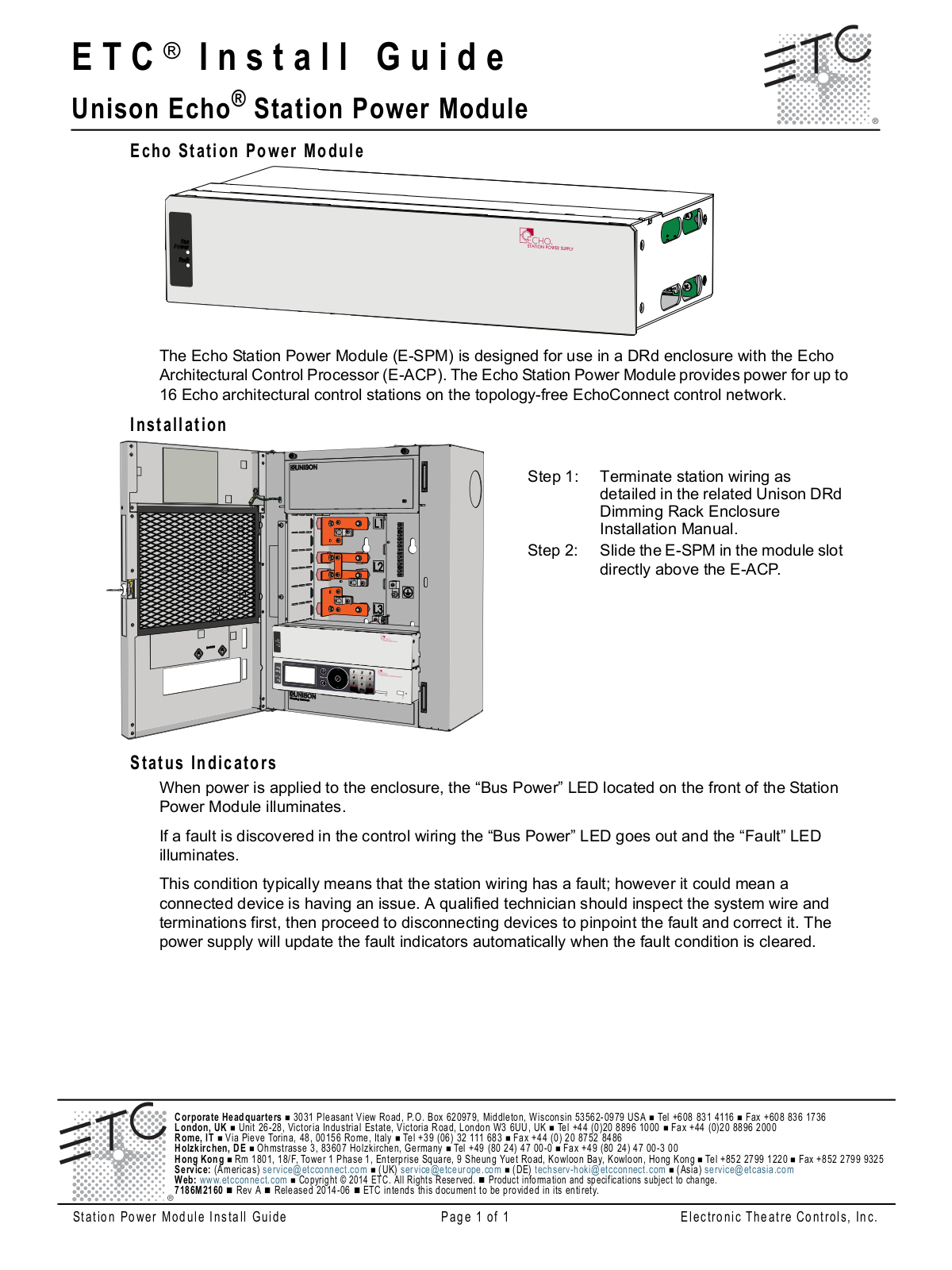 ETC Echo Station Power Module User Manual