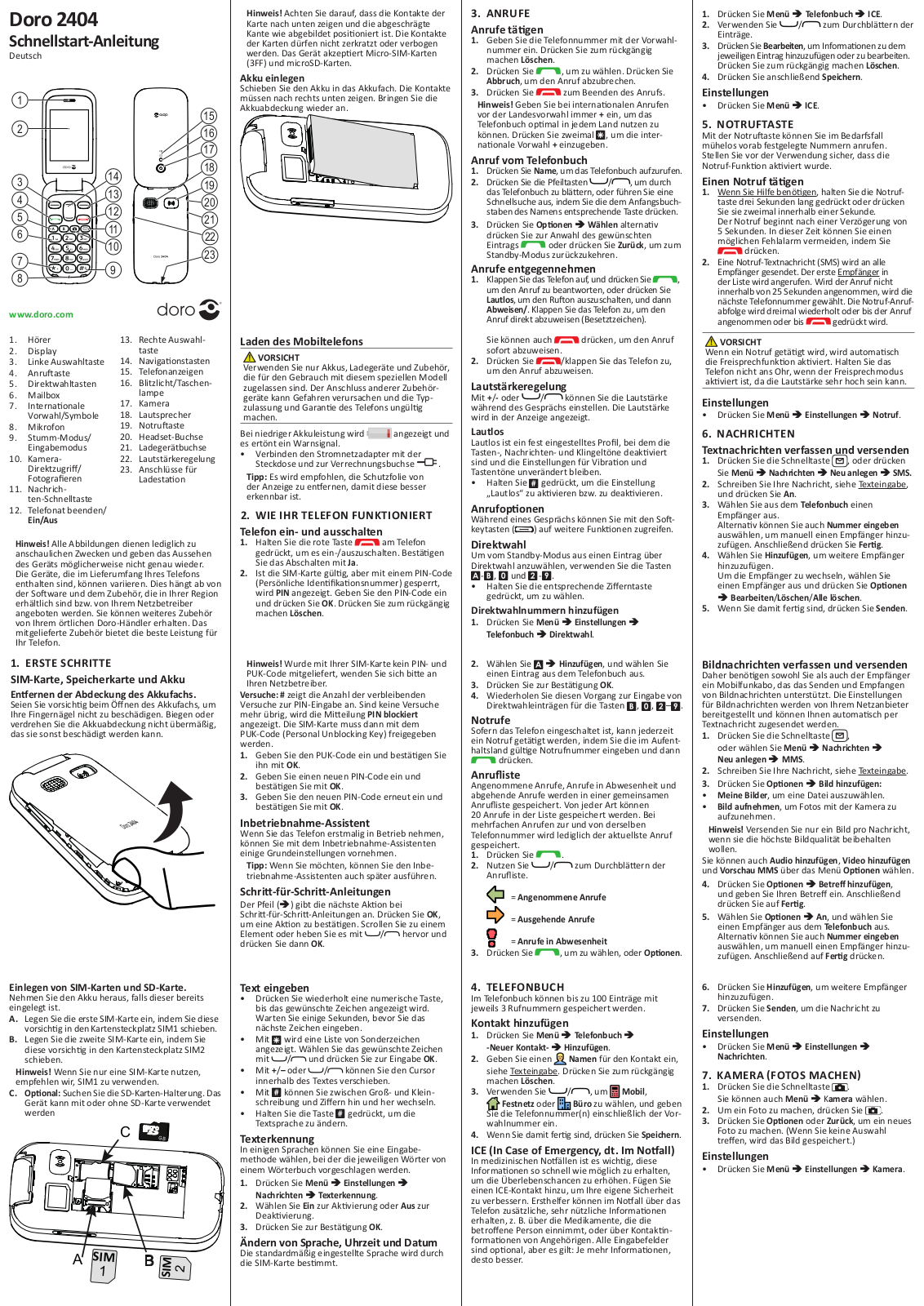 Doro 2404 Service Manual