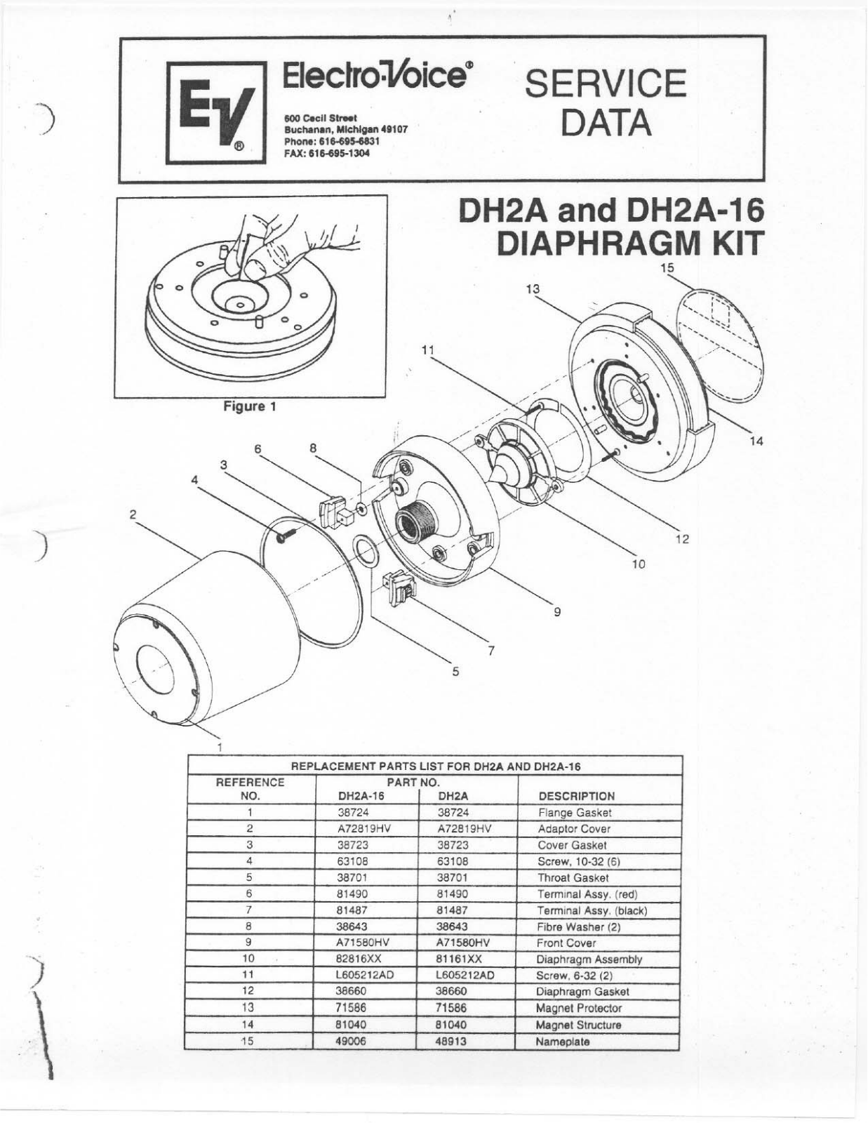 Electro-voice DH2A-16, DH2A User Manual