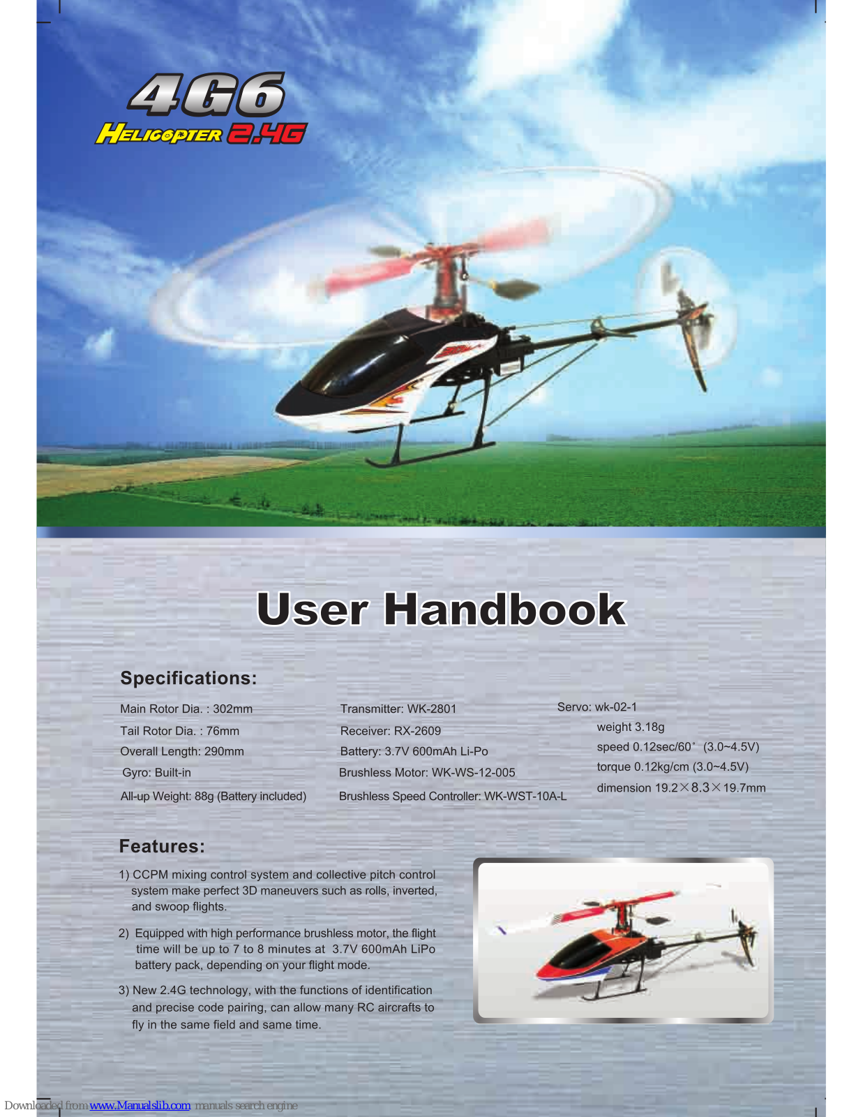 Walkera 4G6 User Handbook Manual