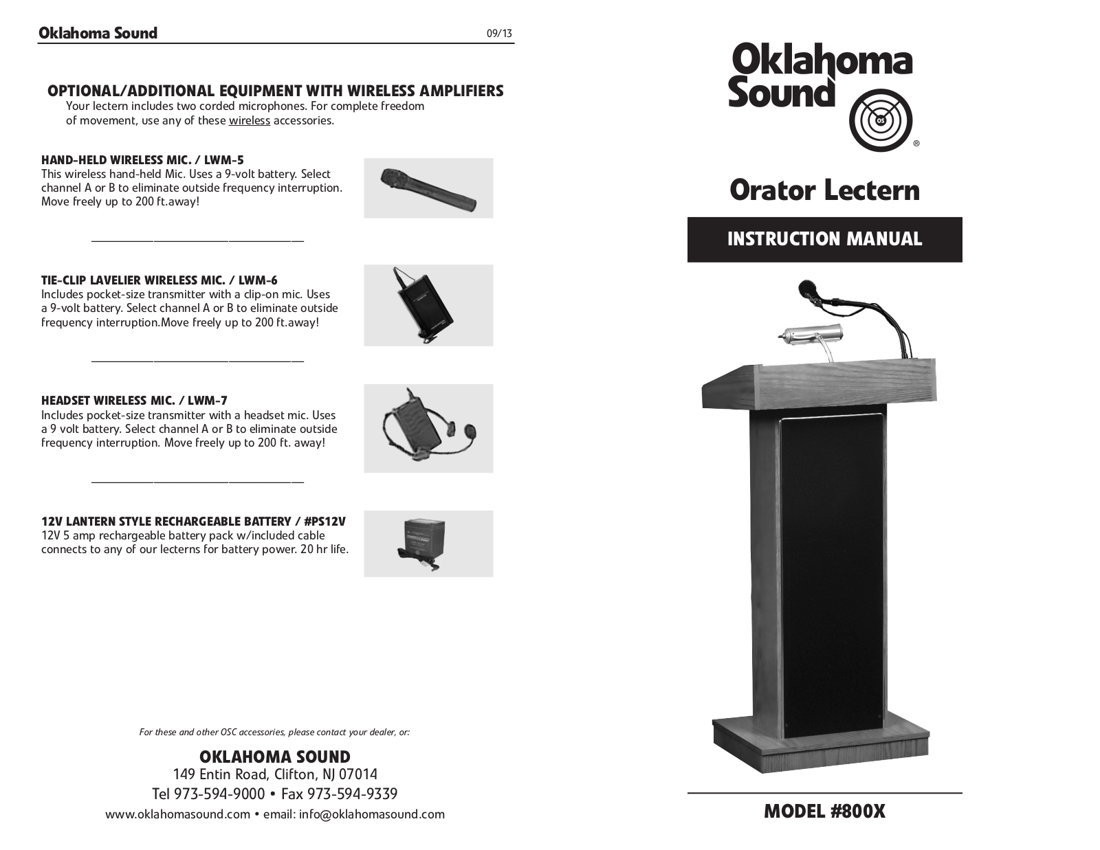 Oklahoma Sound 800x User Manual