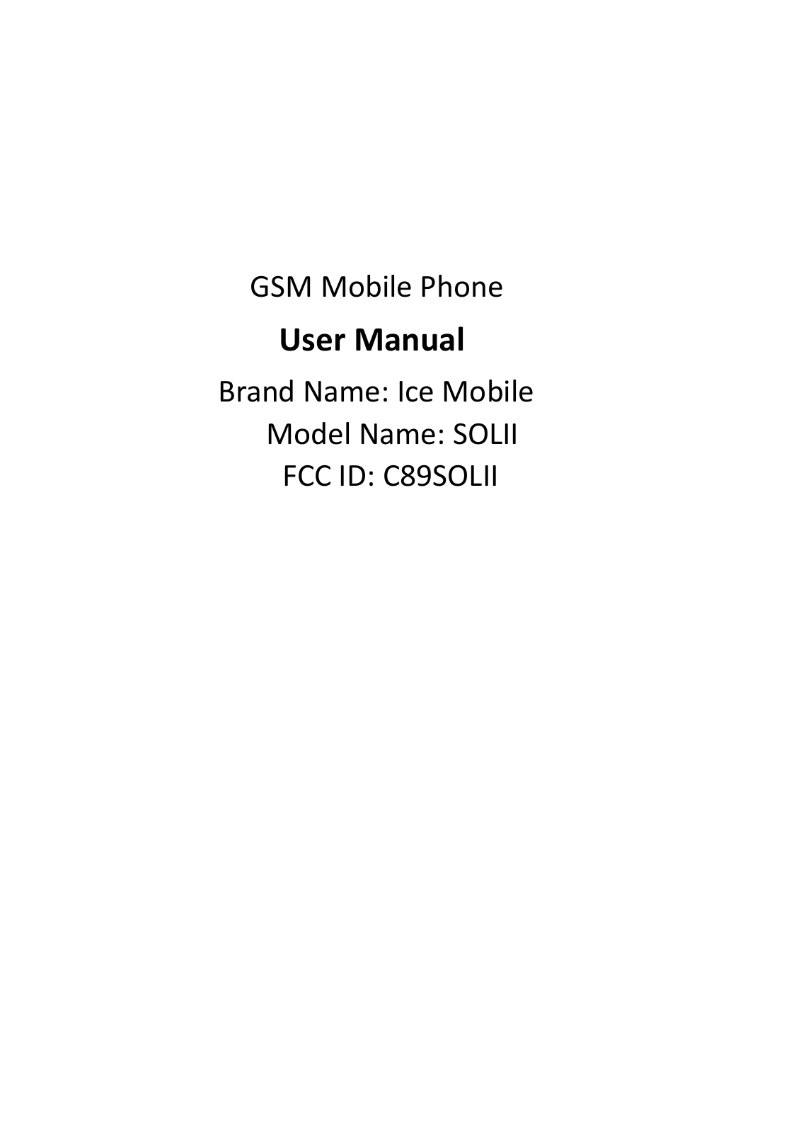 Dynamics SOLII User Manual