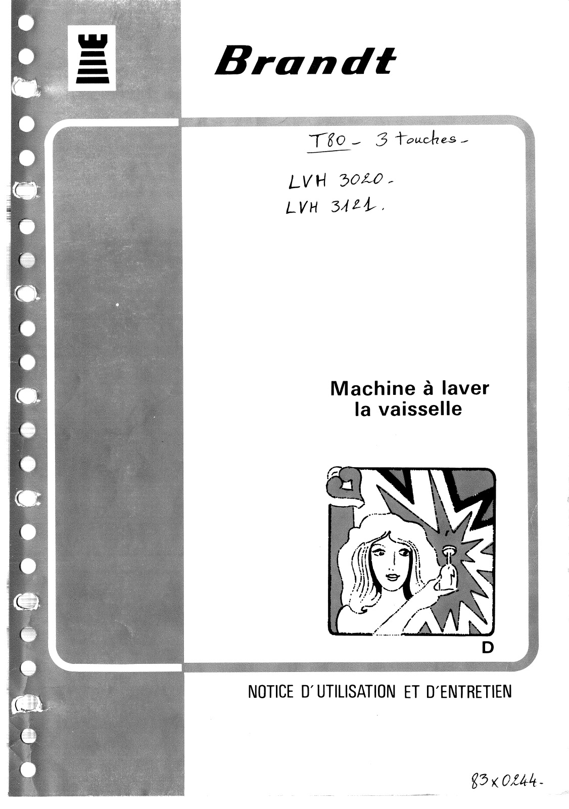 BRANDT LVH3020 User Manual