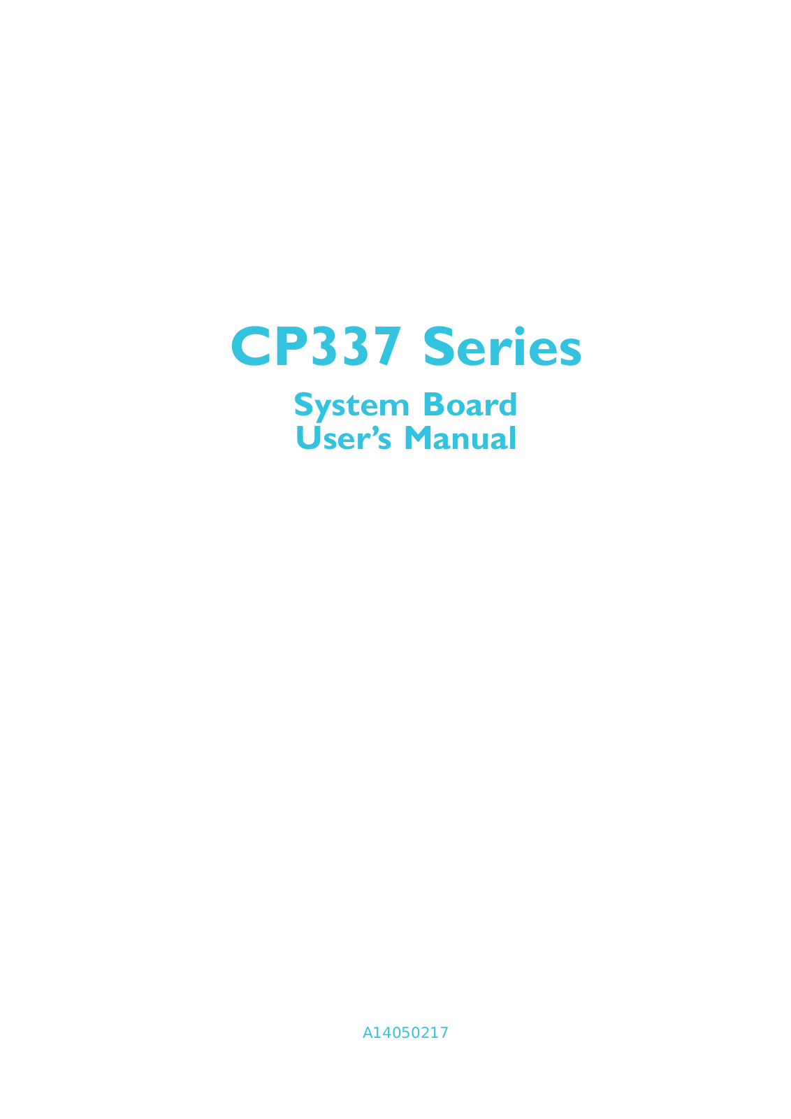 DFI CP337-NRM User Manual