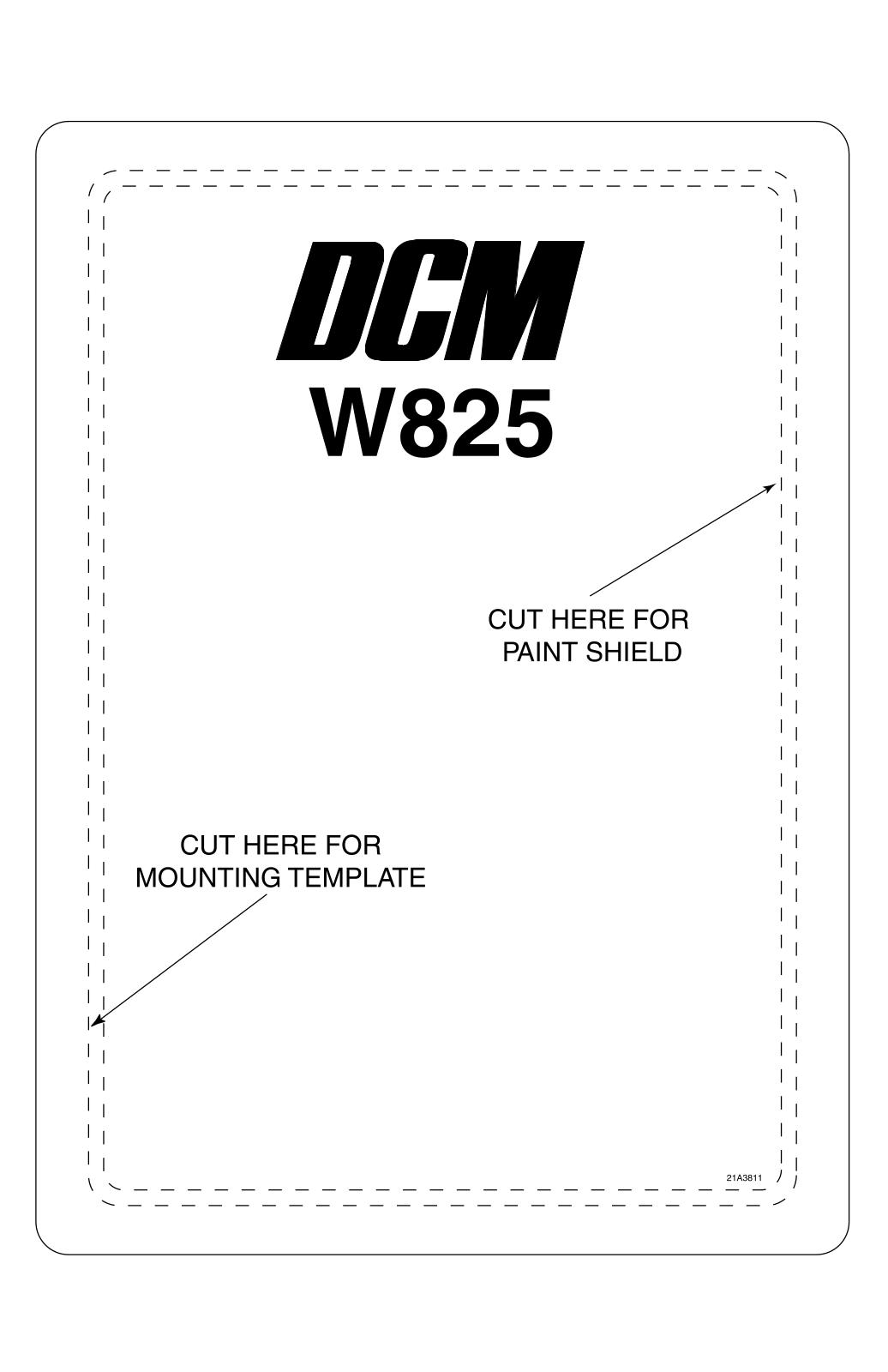 DCM W-825 Owners manual