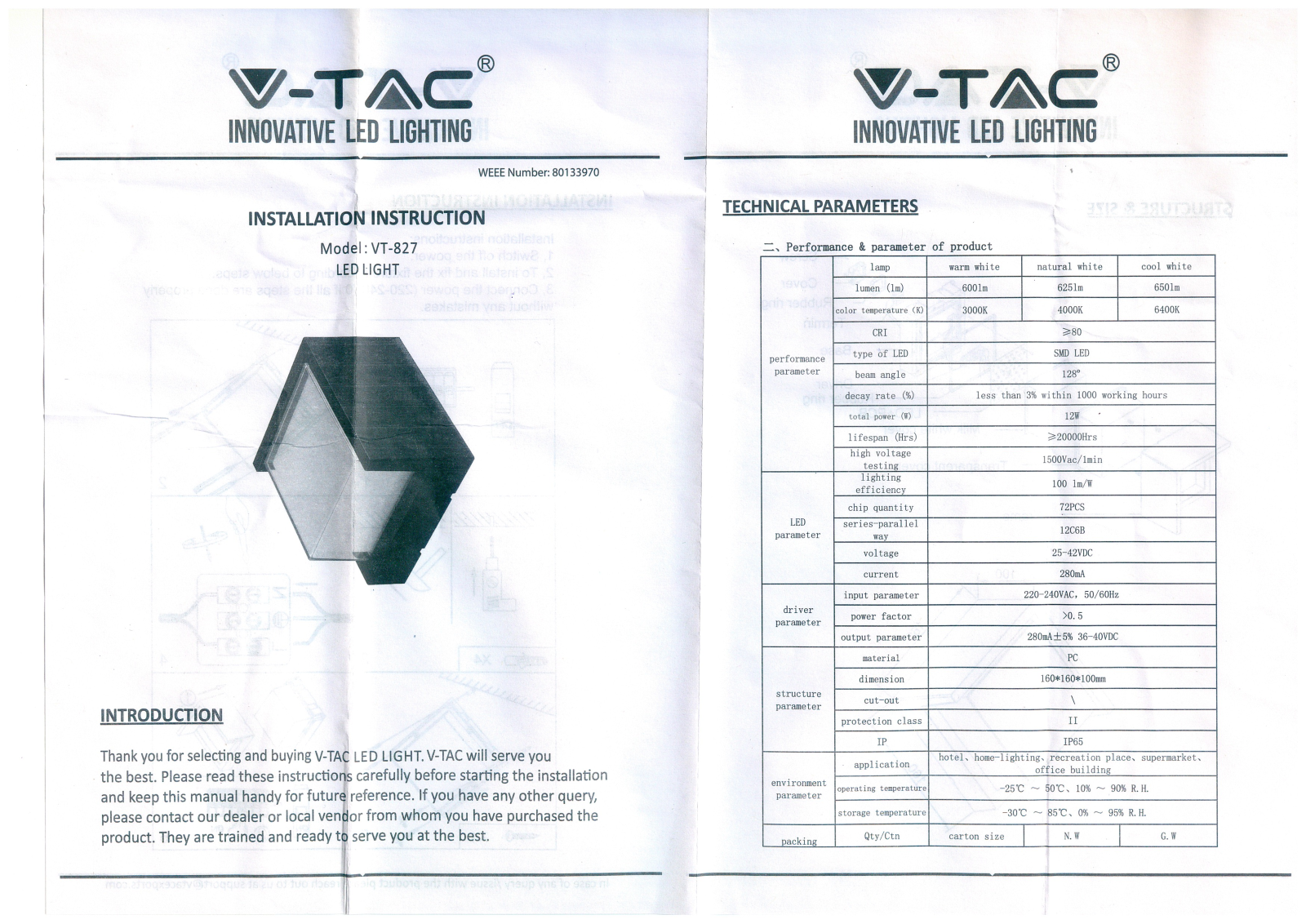 V-TAC VT827 User Manual - ManualMachine.com