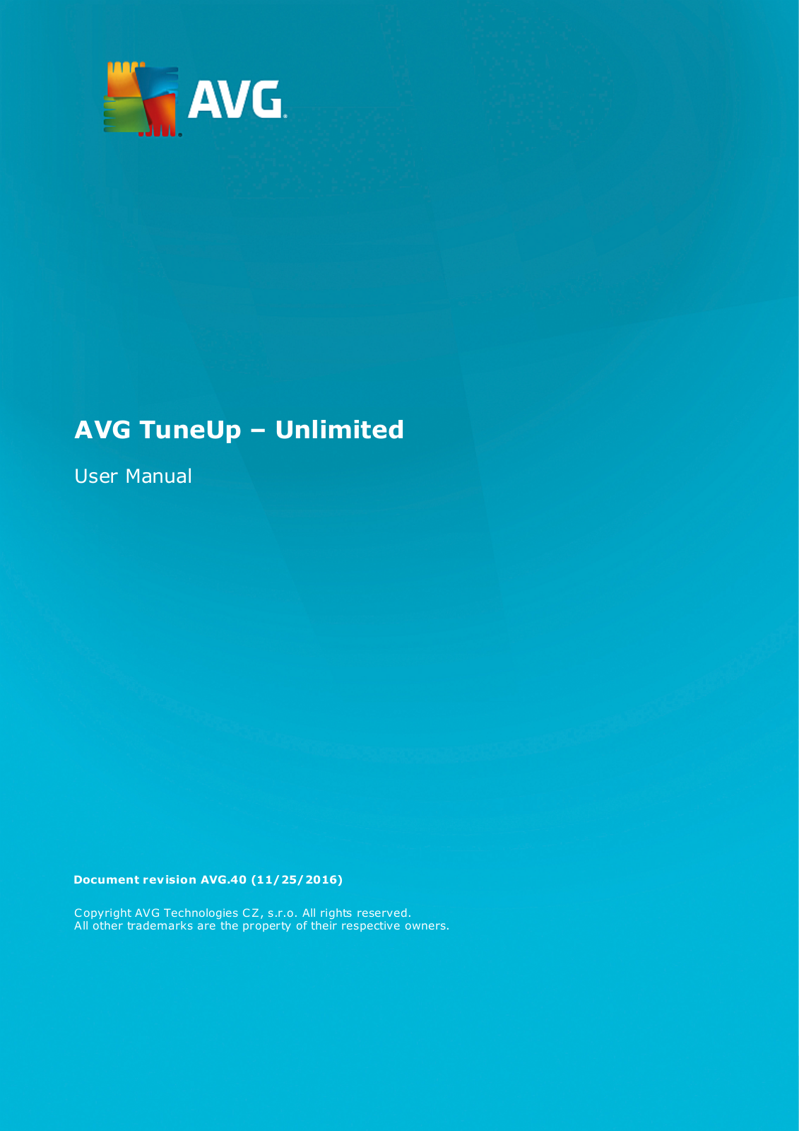 AVG PC TuneUp 2017, Performance 2016 Instruction Manual