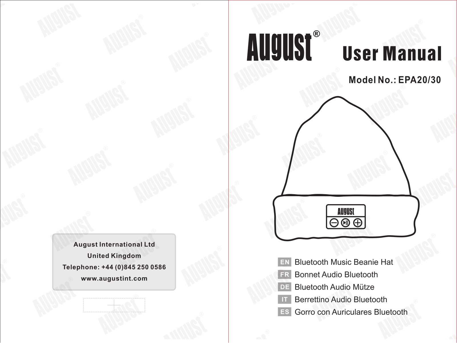 August EPA20, EPA30 User manual