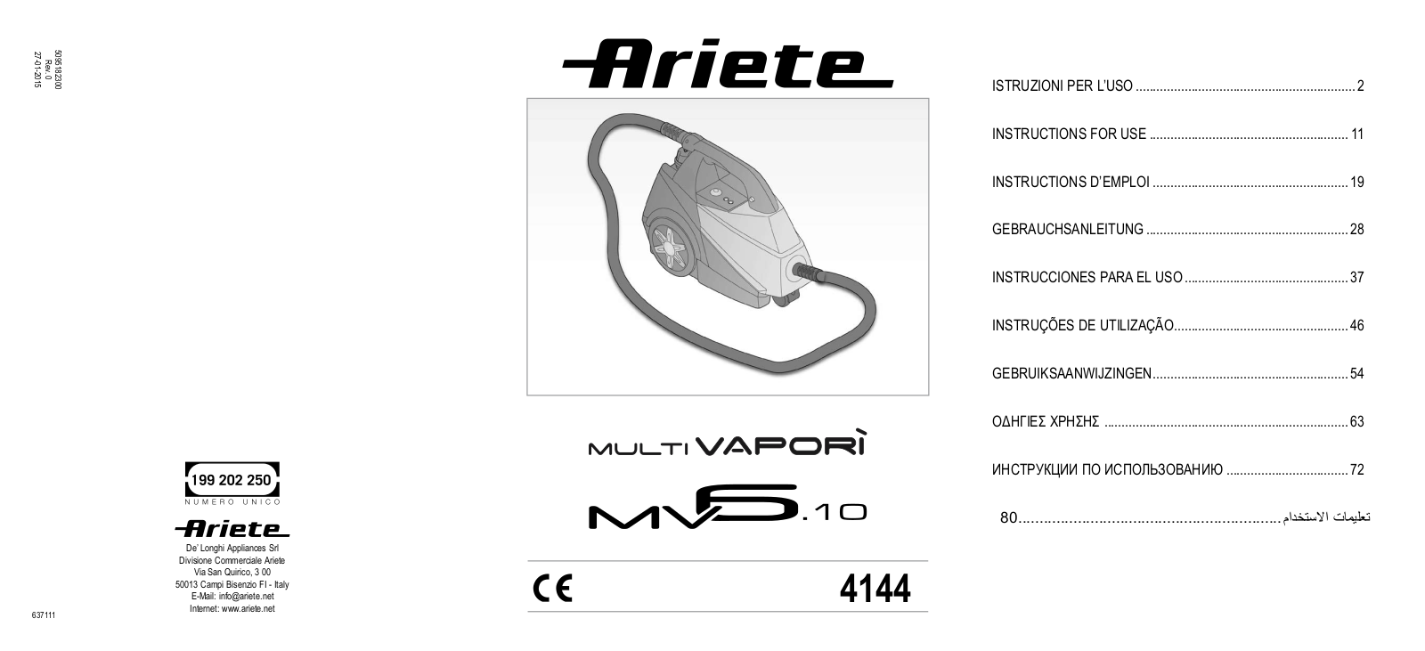 Ariete 4144 User Manual