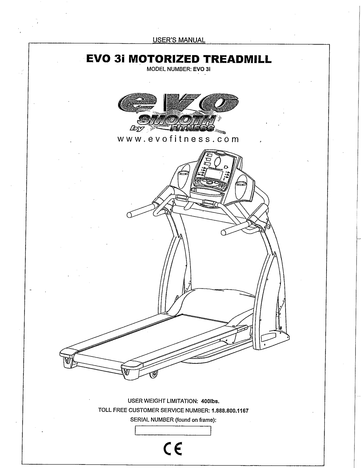 Smooth Fitness EVO 3i User Manual