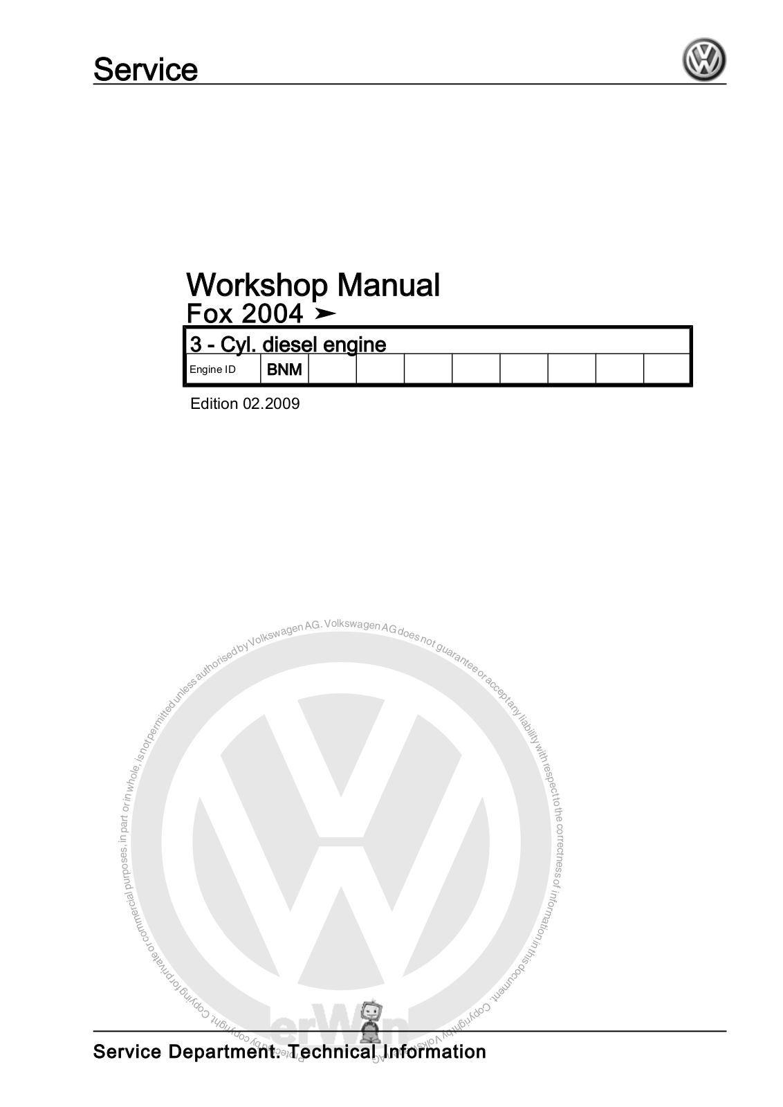 Volkswagen Fox 2004 User Manual